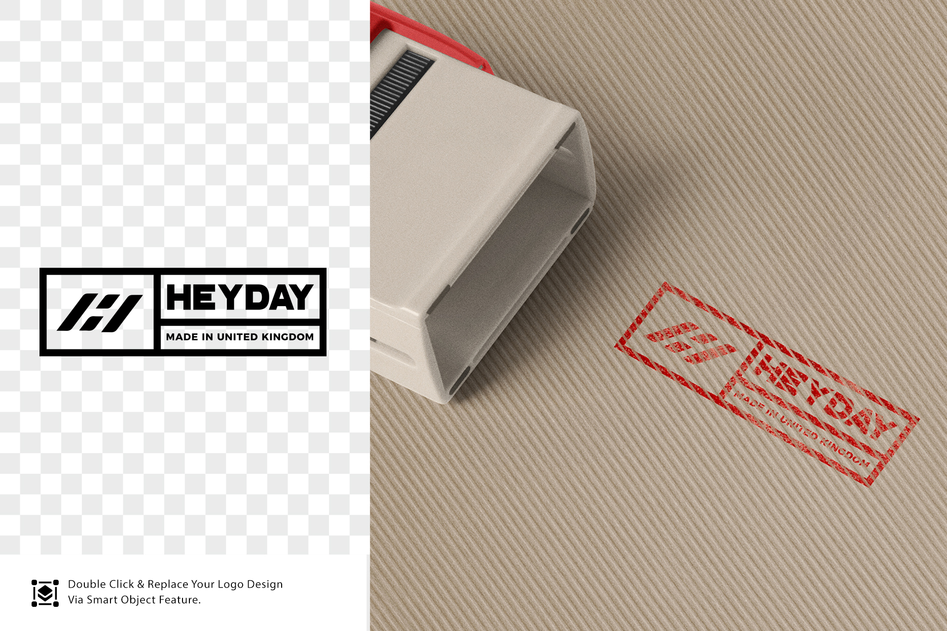 cardboard logo mockup