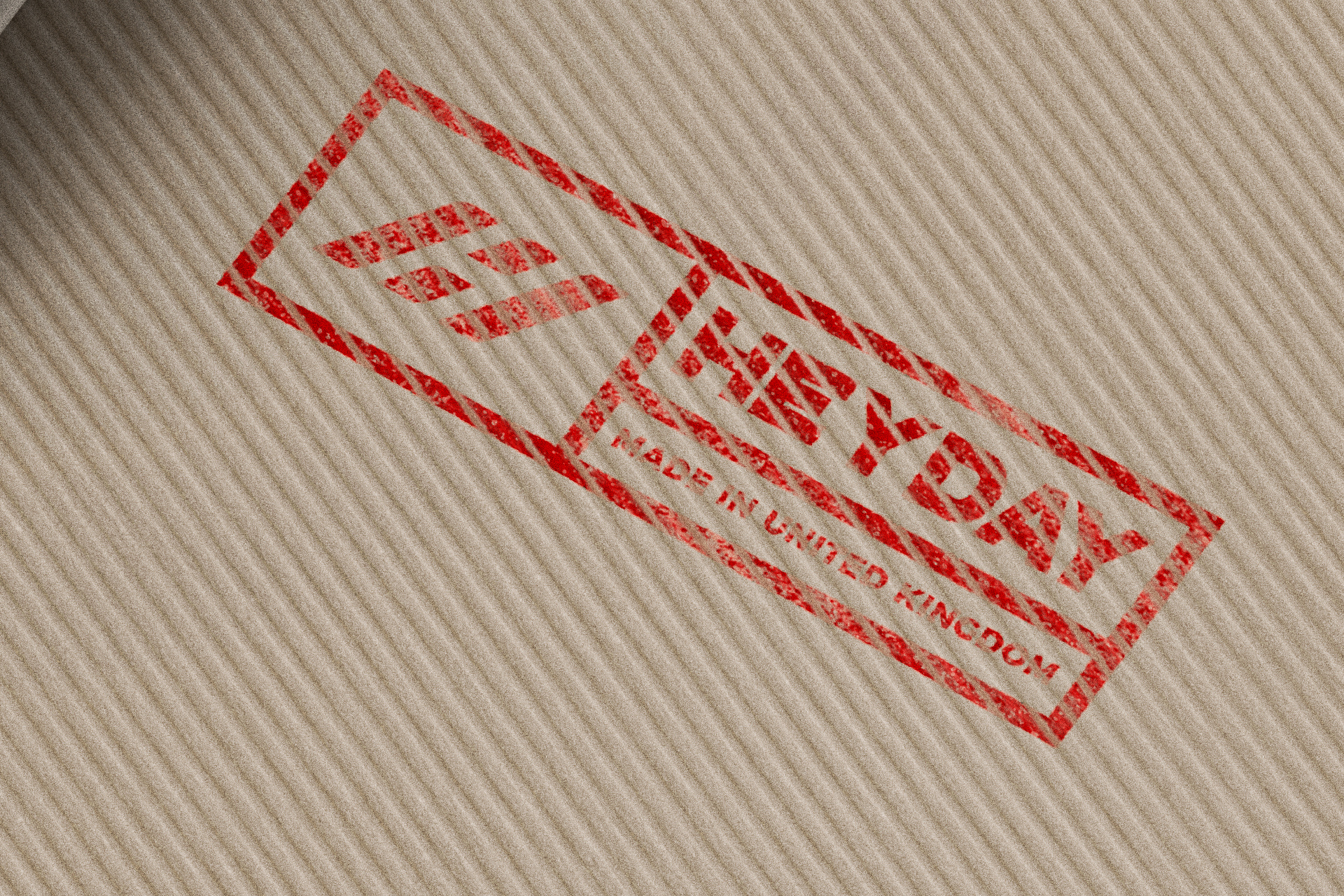 cardboard logo mockup