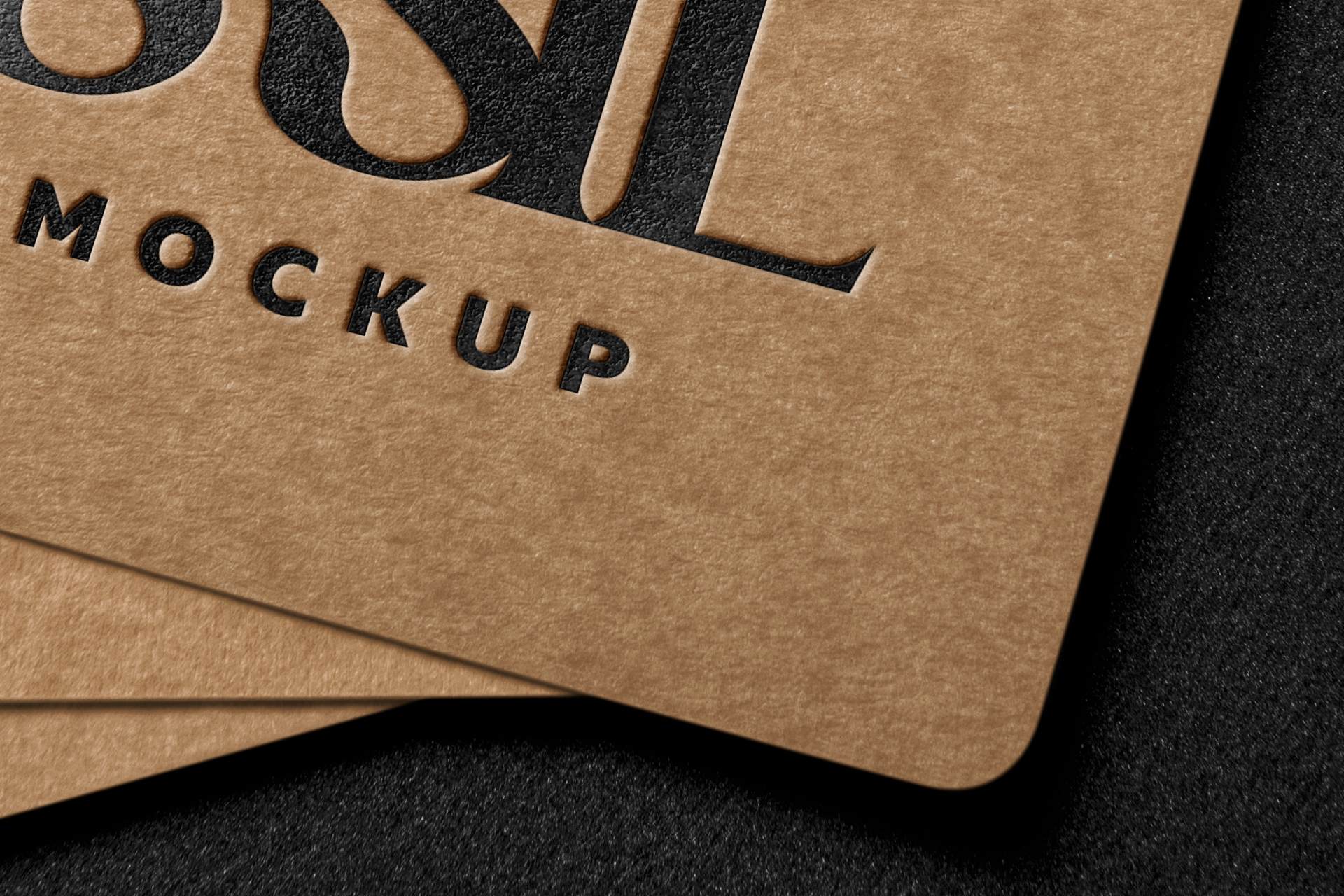 black foil logo mockup
