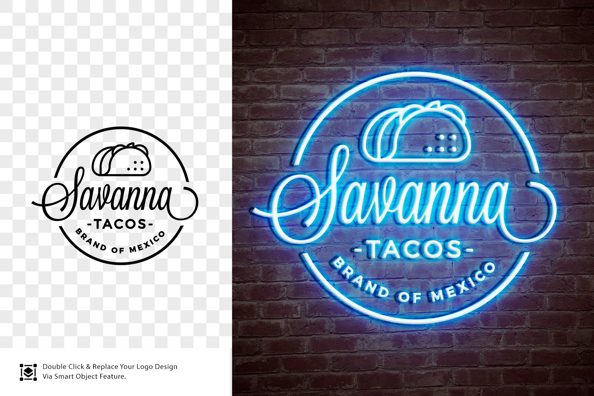 brick wall logo mockup