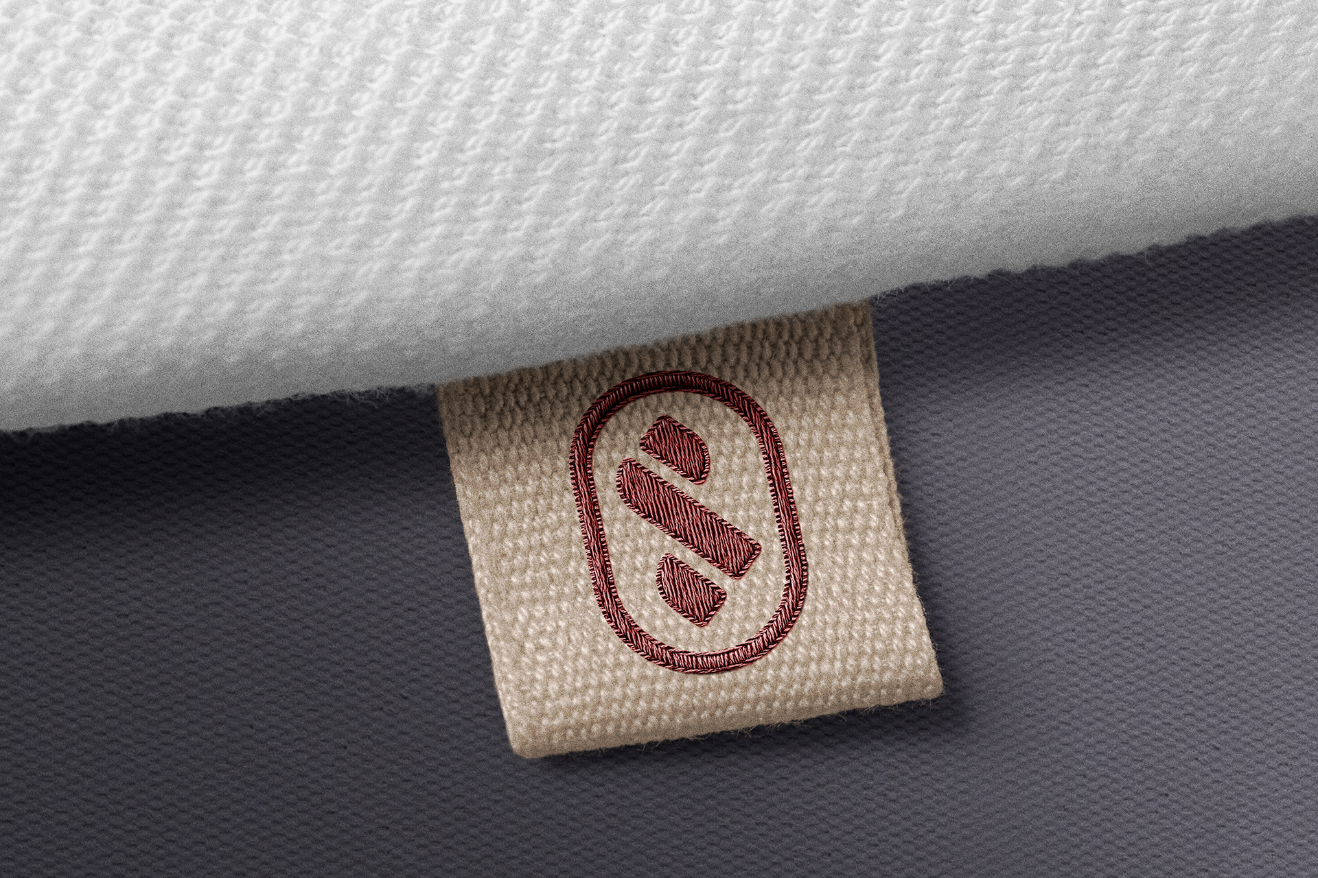 Clothing Label Logo Mockup | Fabric Tag Embroidery