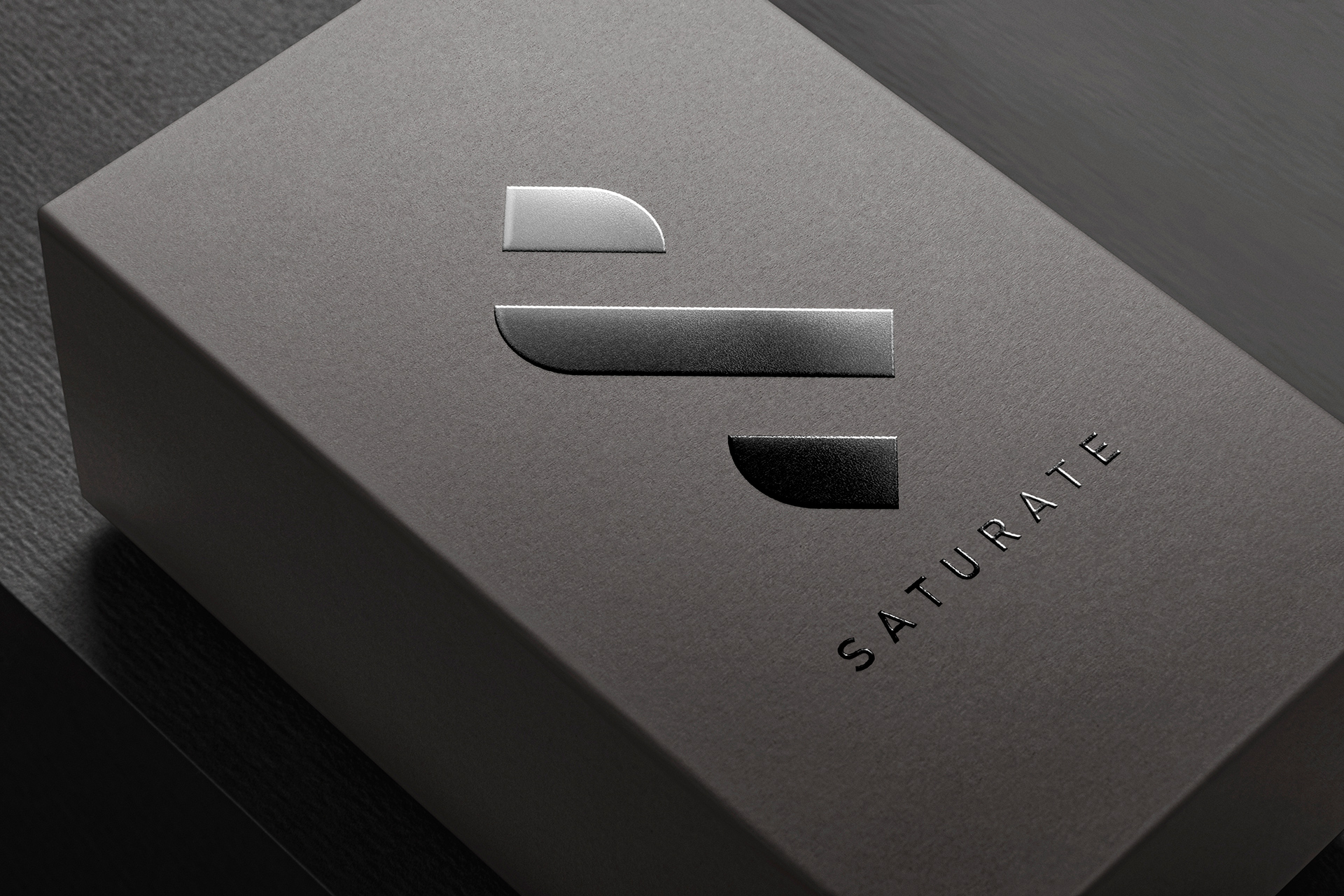 Glossy Black Logo Mockup | Matte Box Packaging PSD