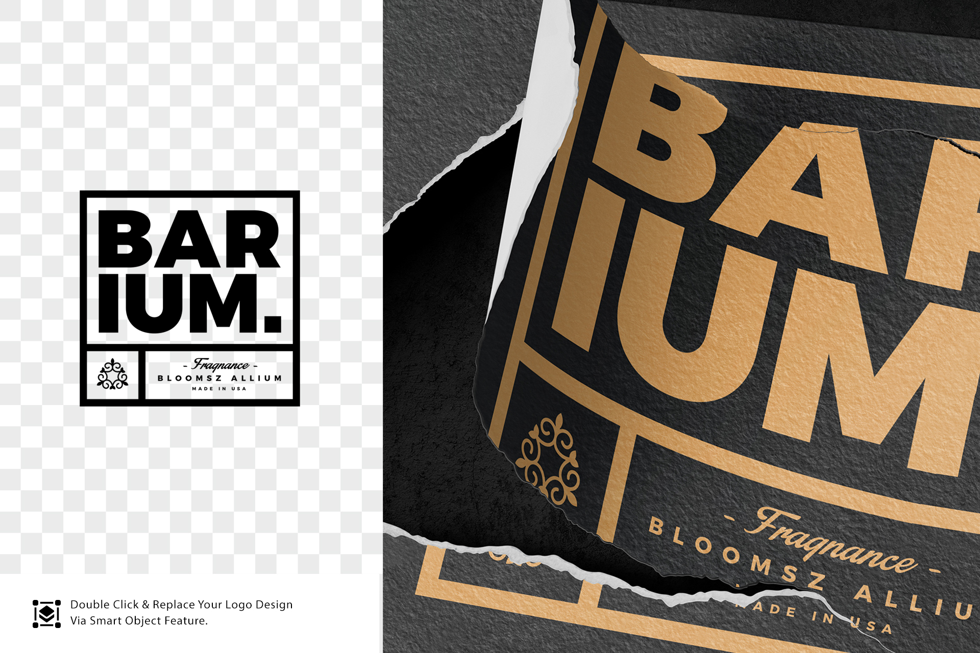 black and gold branding