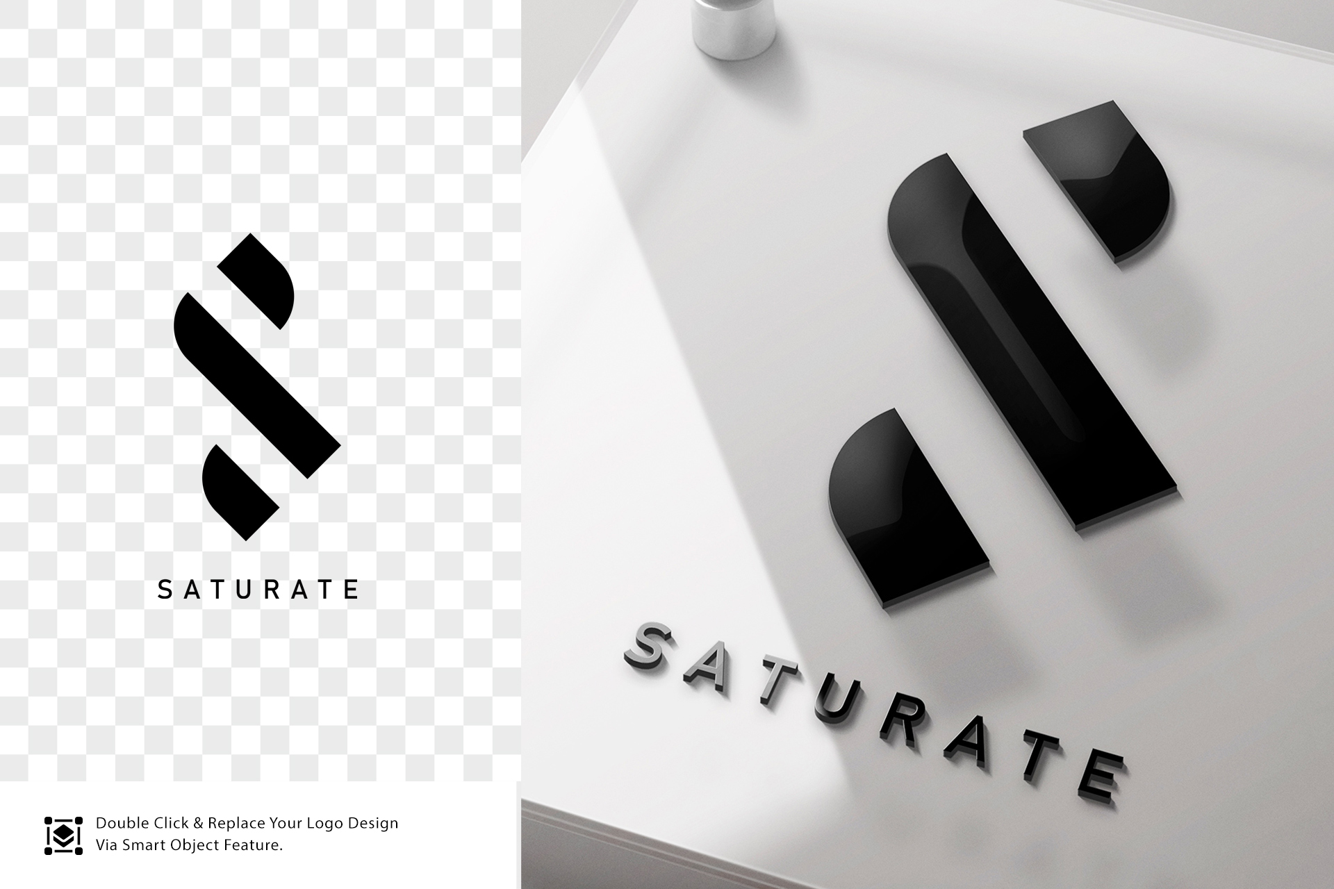 3D logo mockup