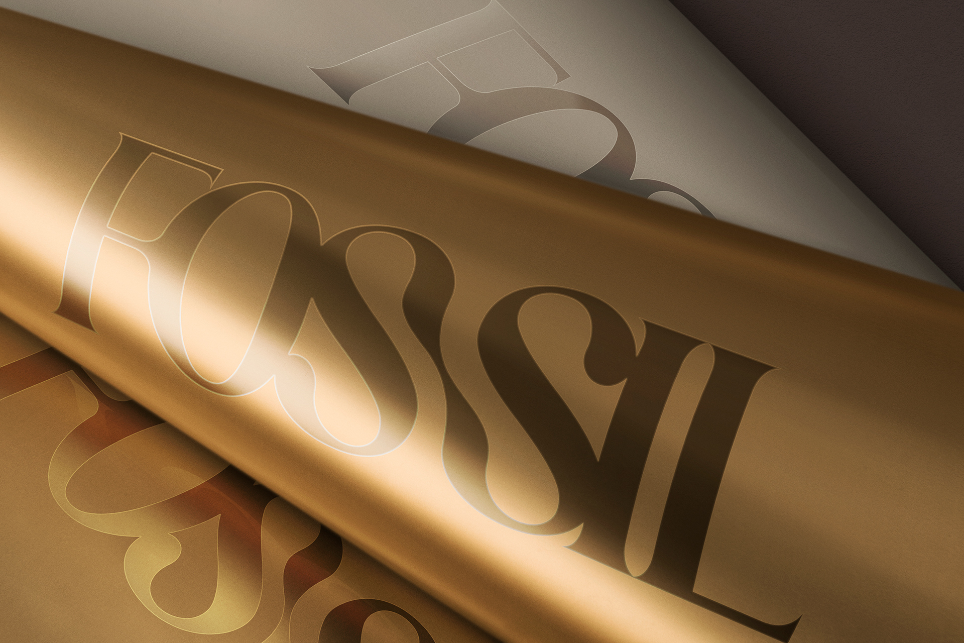 Foil Paper Logo Mockup | Luxury Metallic Branding