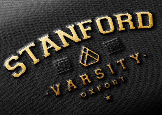 Varsity Embroidery Logo Mockup | Fabric PSD Design