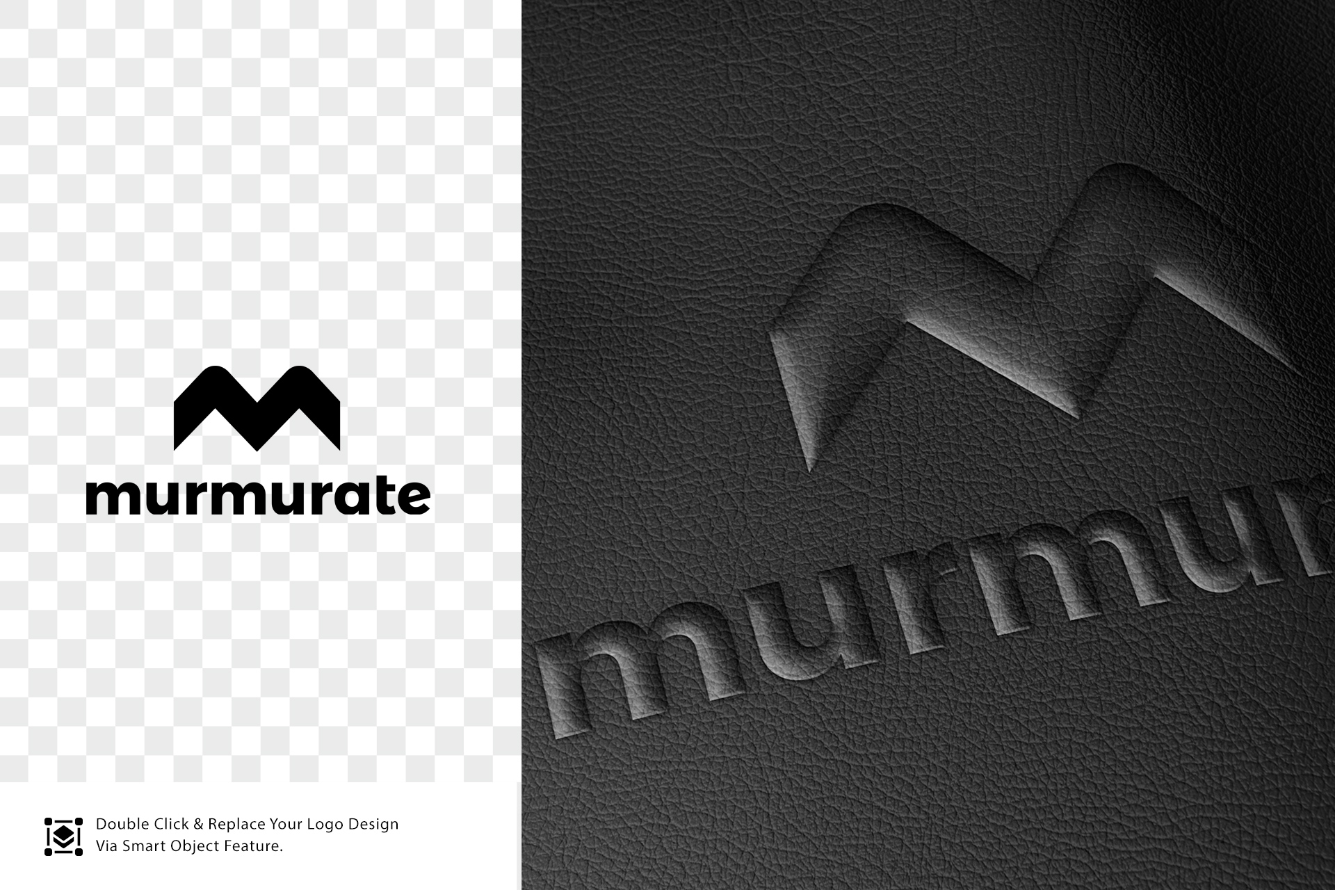 dark background logo mockup