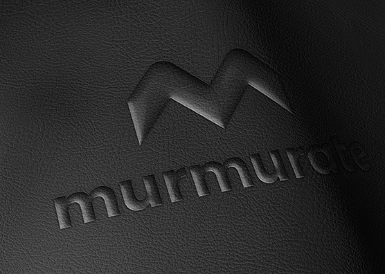 Leather Embossed Logo Mockup | Black Texture PSD
