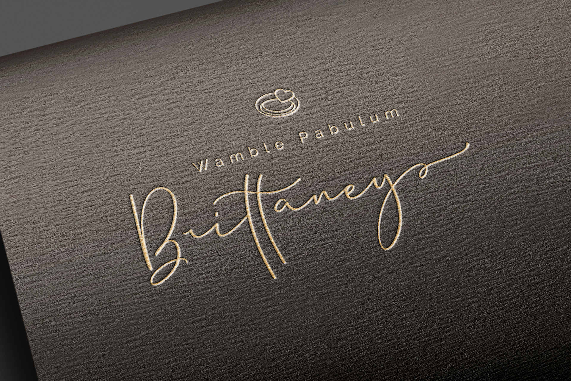 Gold Foil Script Logo Mockup | Elegant Paper PSD
