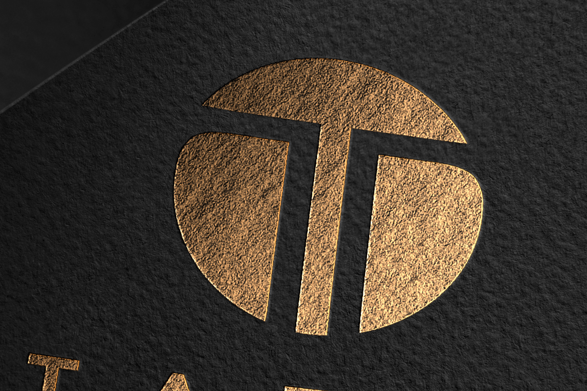 black paper logo mockup