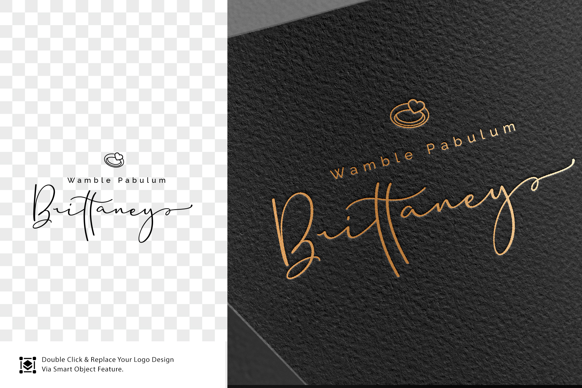 calligraphy logo mockup