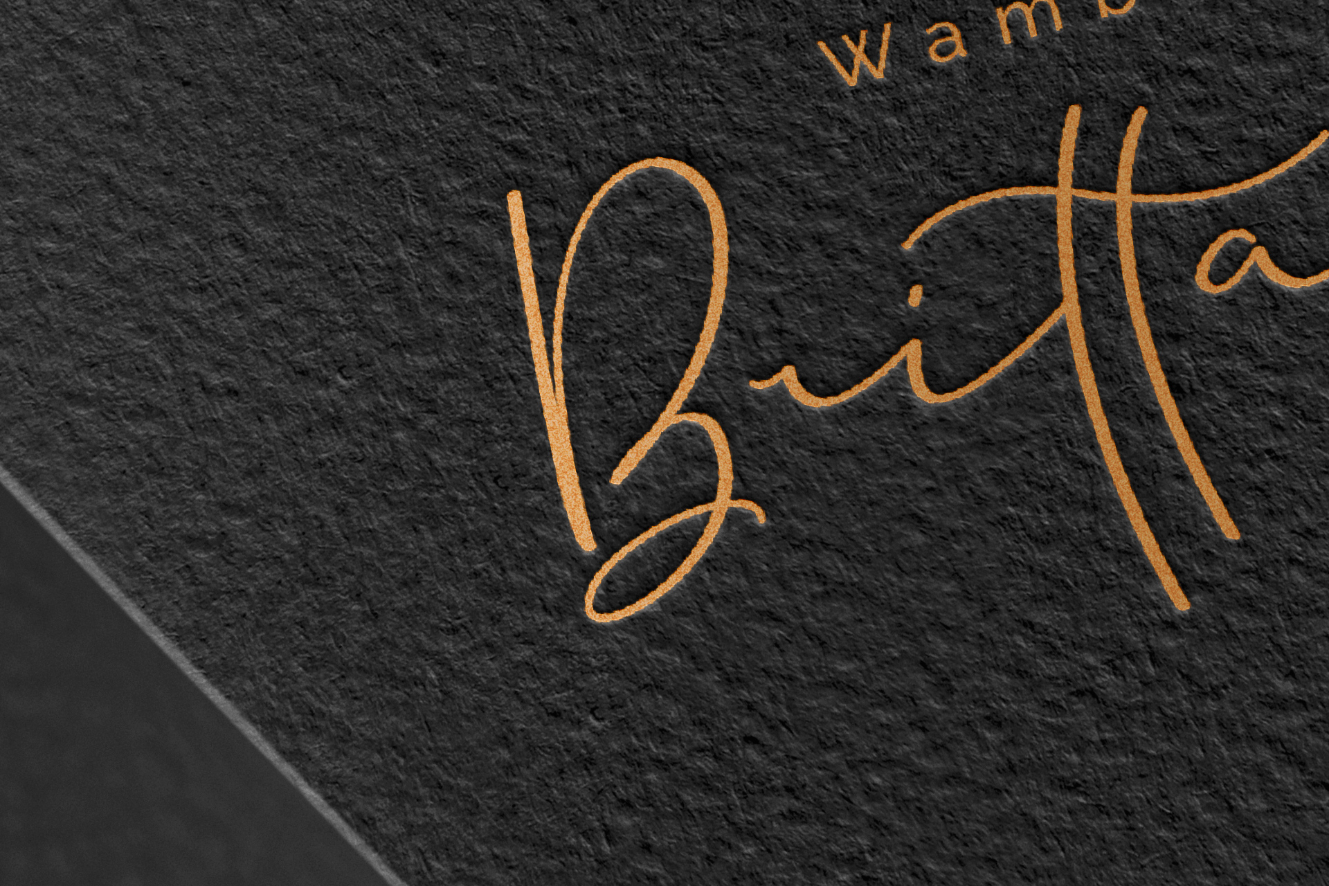 calligraphy logo mockup