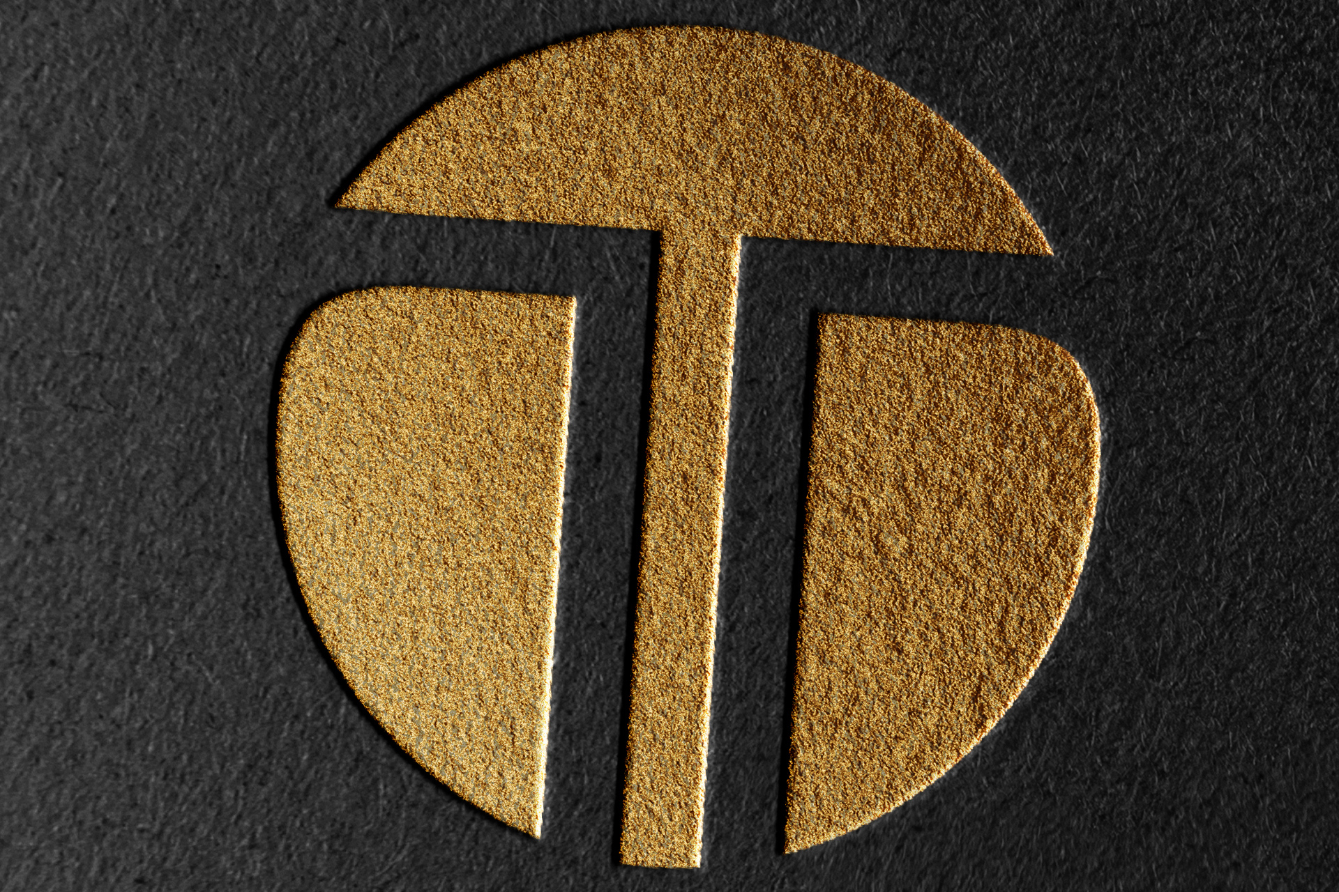 black and gold logo design