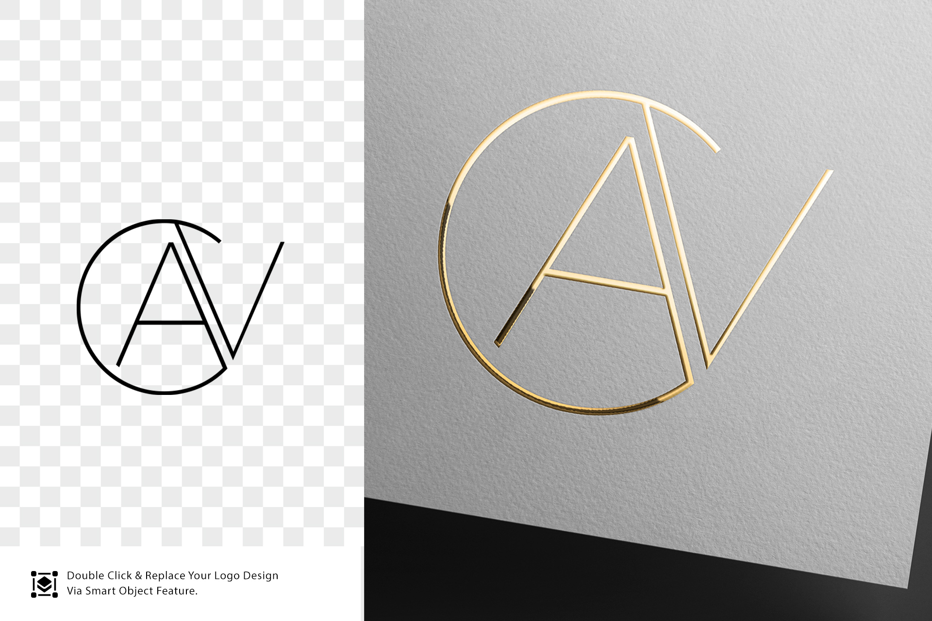 clean logo mockup