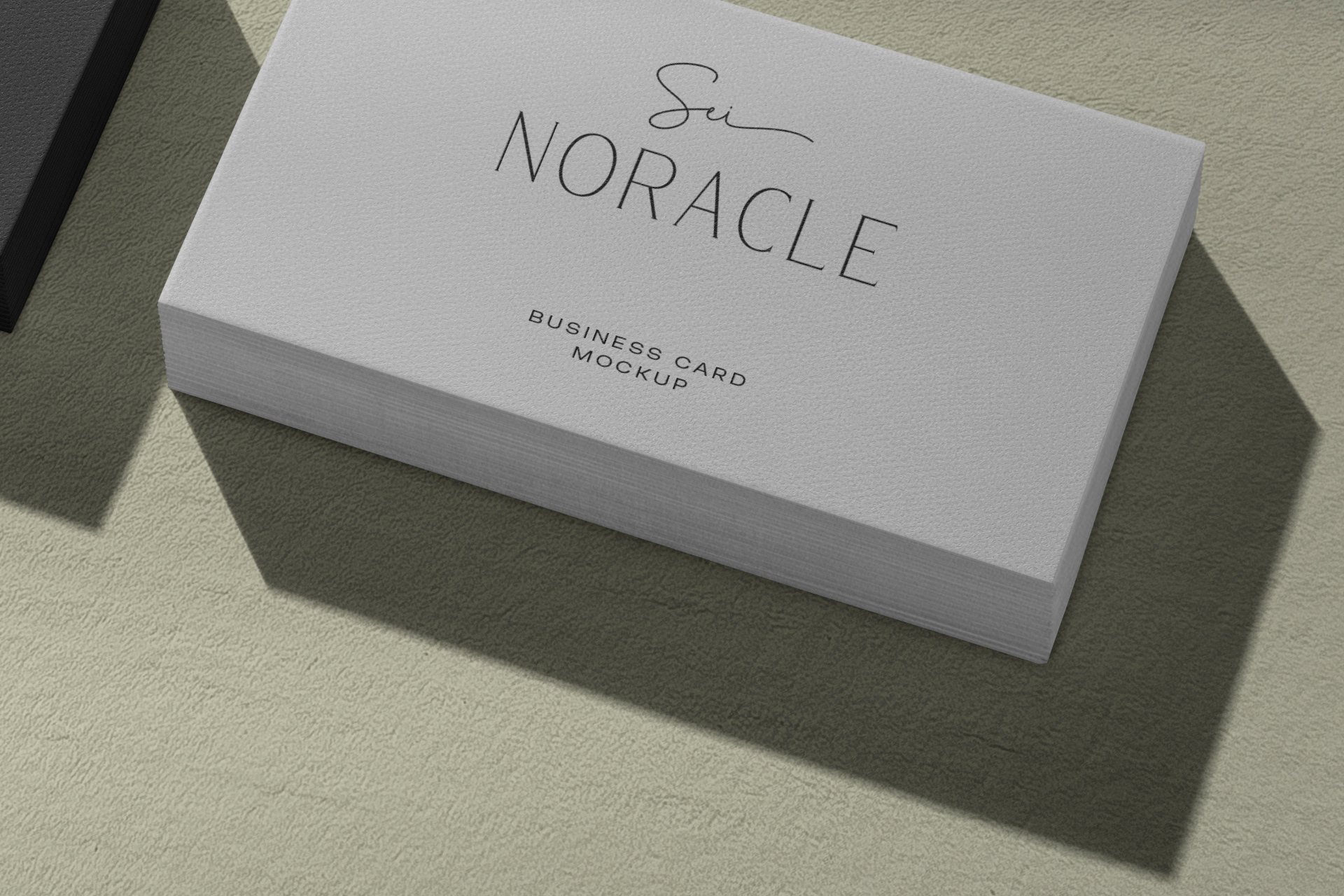 black and white card mockup