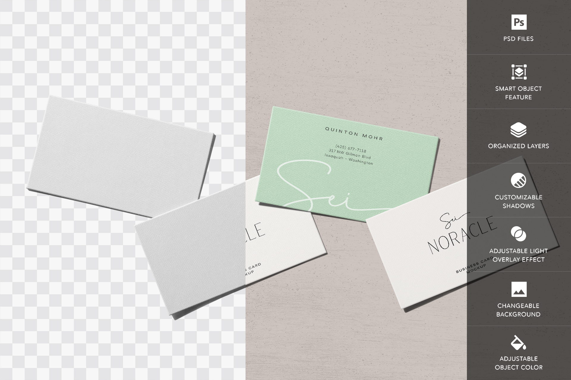 business card logo mockup