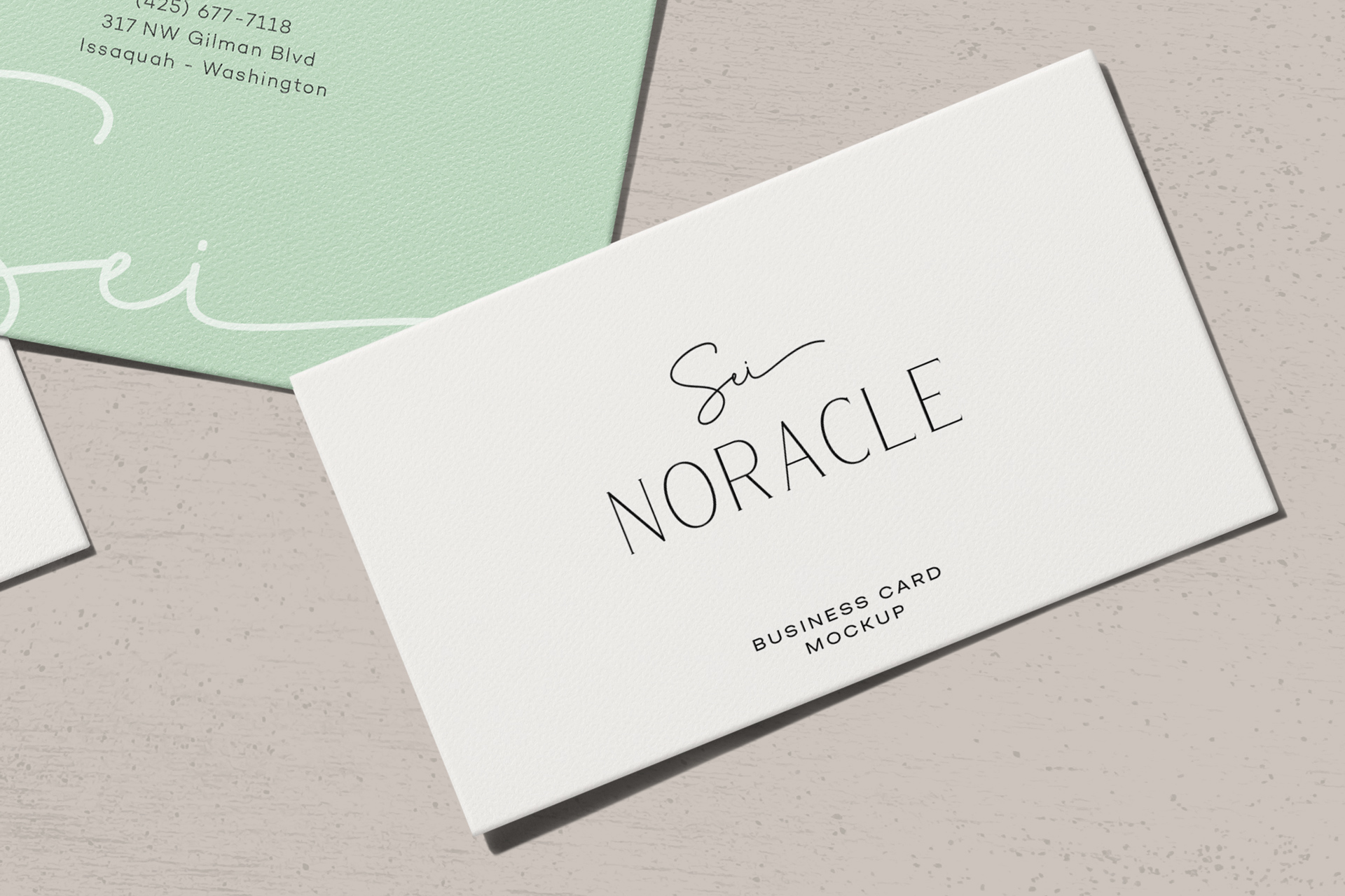 business card logo mockup