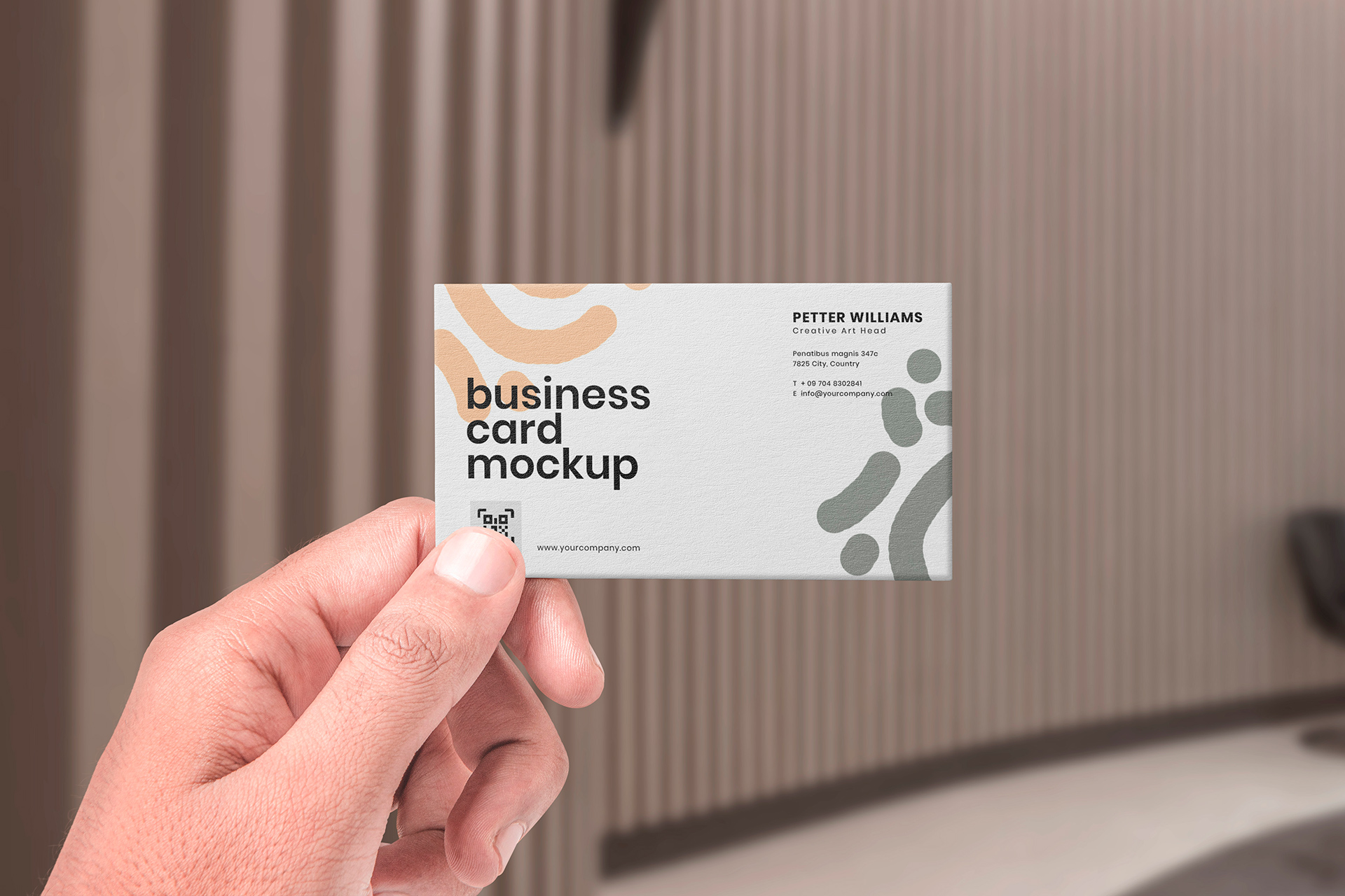 Hand-Held Business Card Mockup | Modern Branding PSD