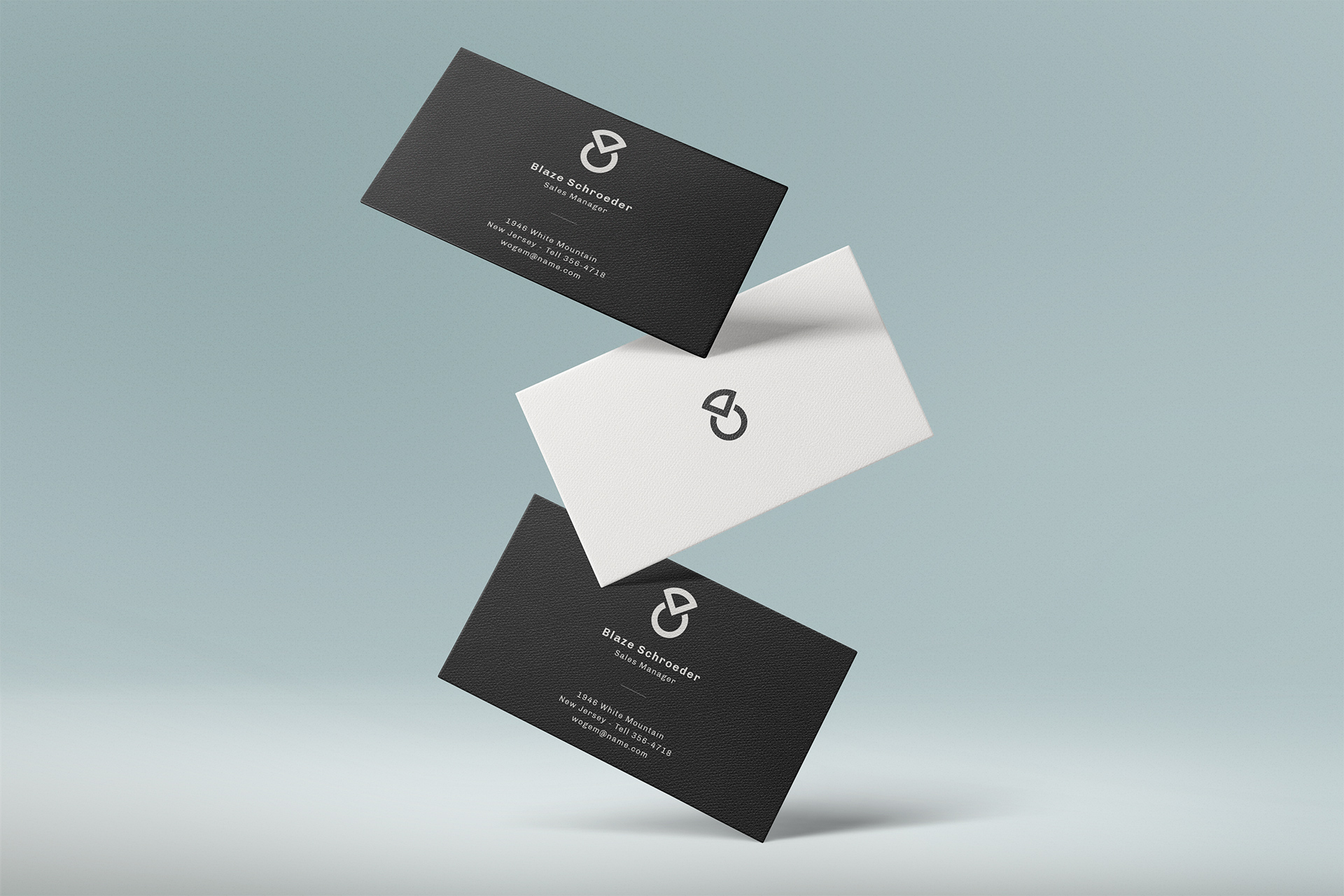 Floating Business Card Mockup | Minimal PSD Design