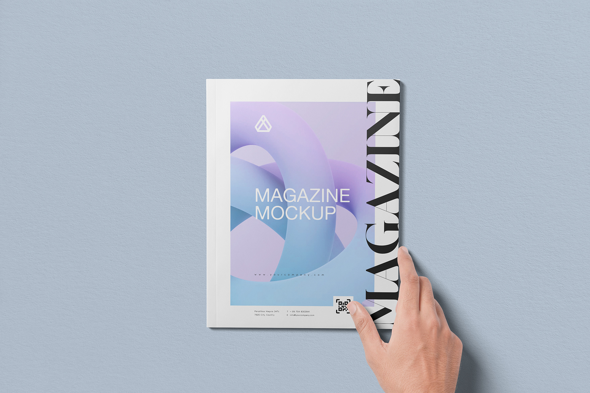 Modern A4 Magazine Cover Mockup