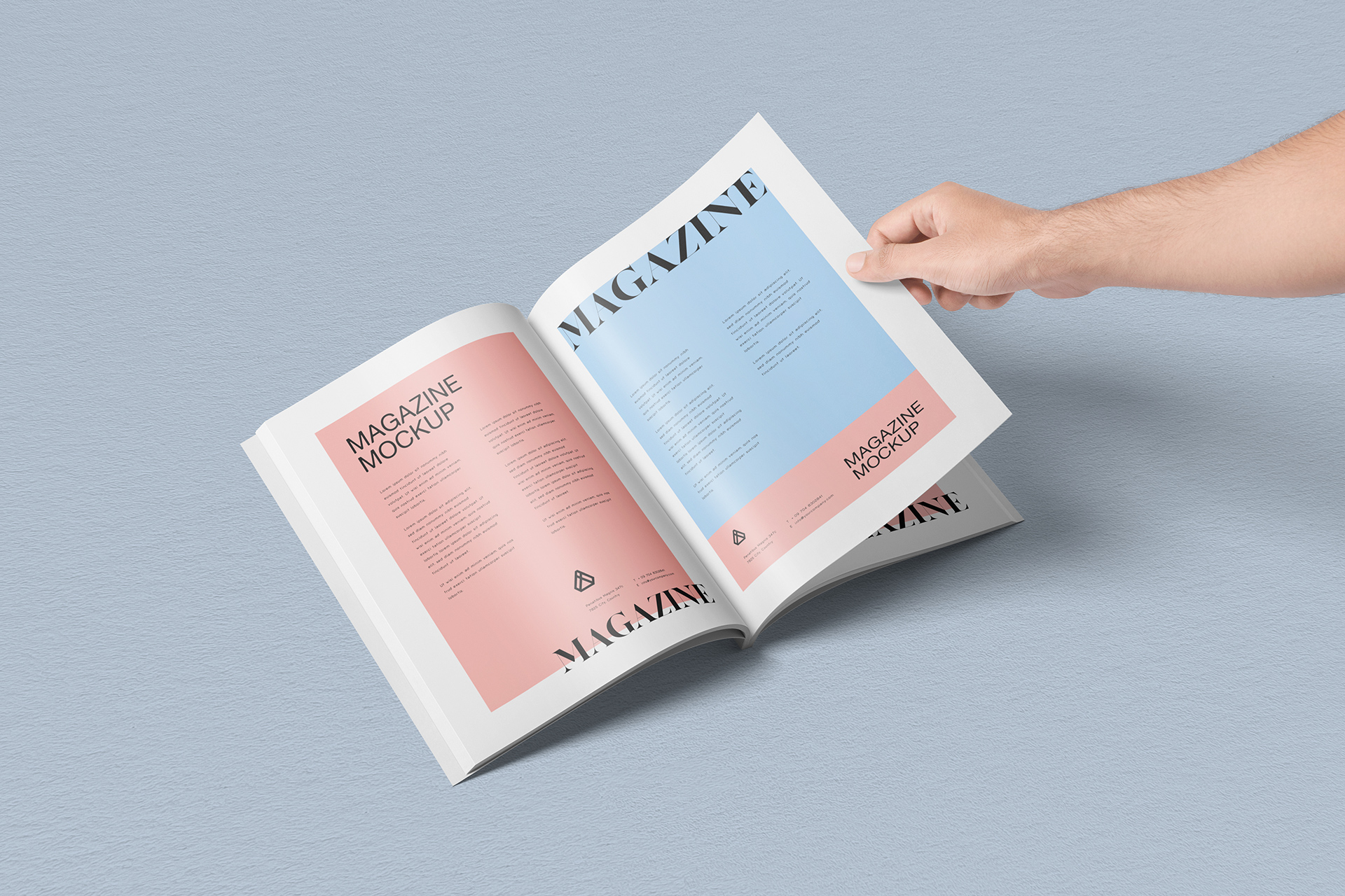 Stylish A4 Magazine Spread Mockup