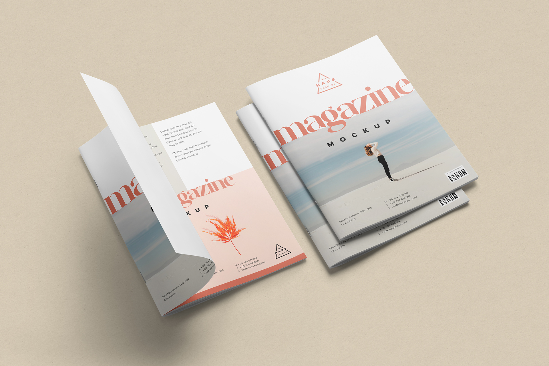Magazine Cover & Inner Spread Mockup