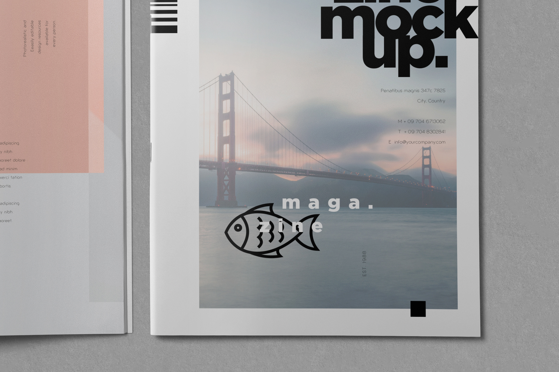creative editorial mockup