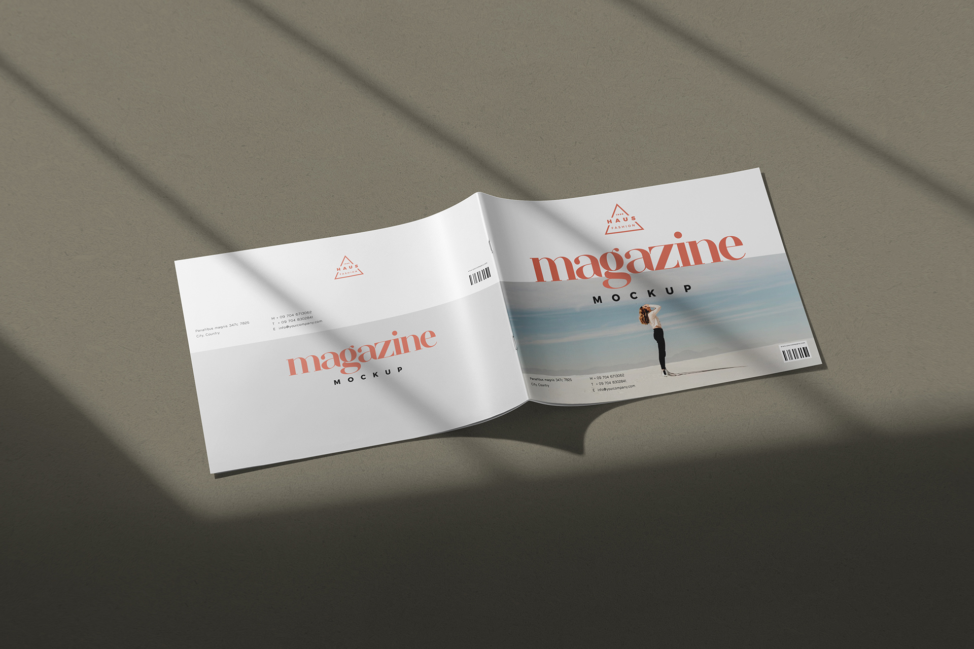 Landscape Magazine Mockup Front & Back