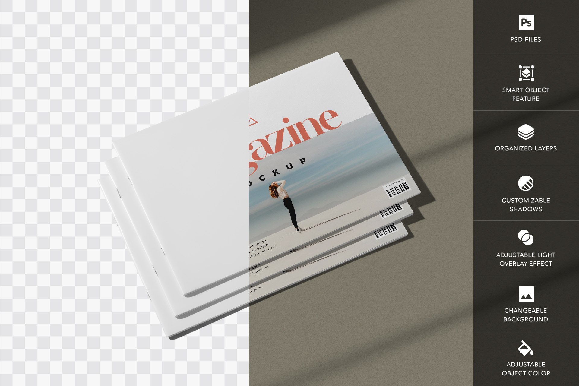 clean magazine mockup