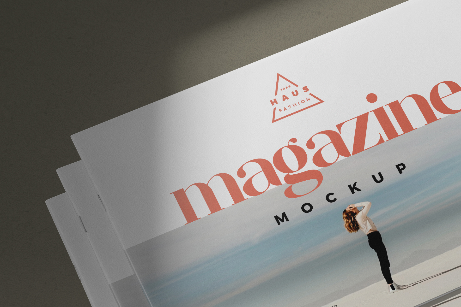clean magazine mockup