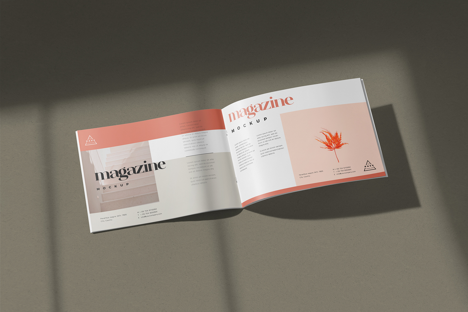 Open Landscape Magazine Inner Spread Mockup