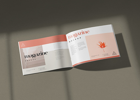 Open Landscape Magazine Inner Spread Mockup