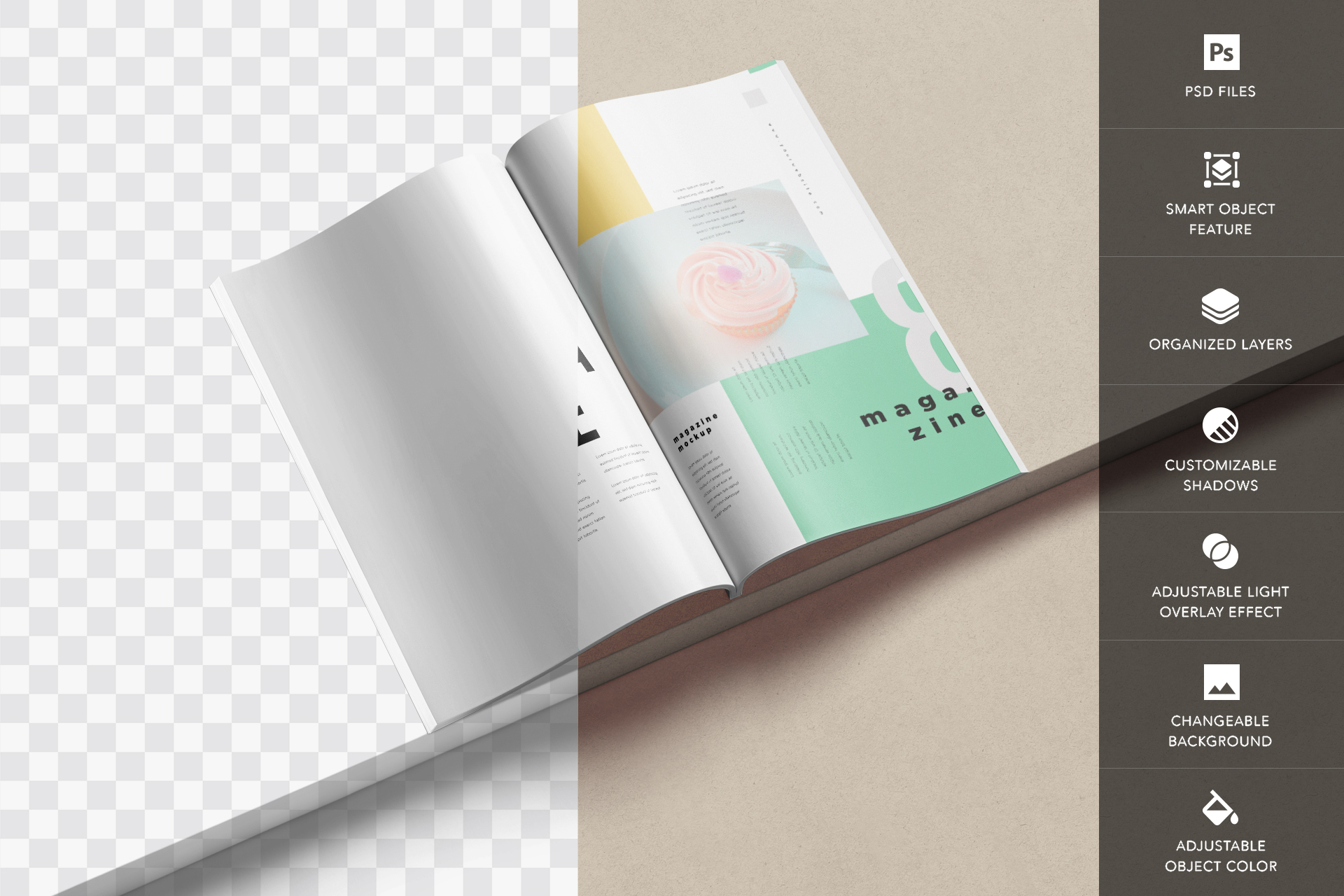 creative layout mockup