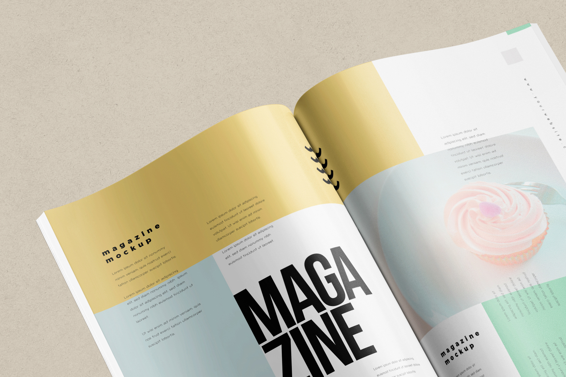 creative layout mockup