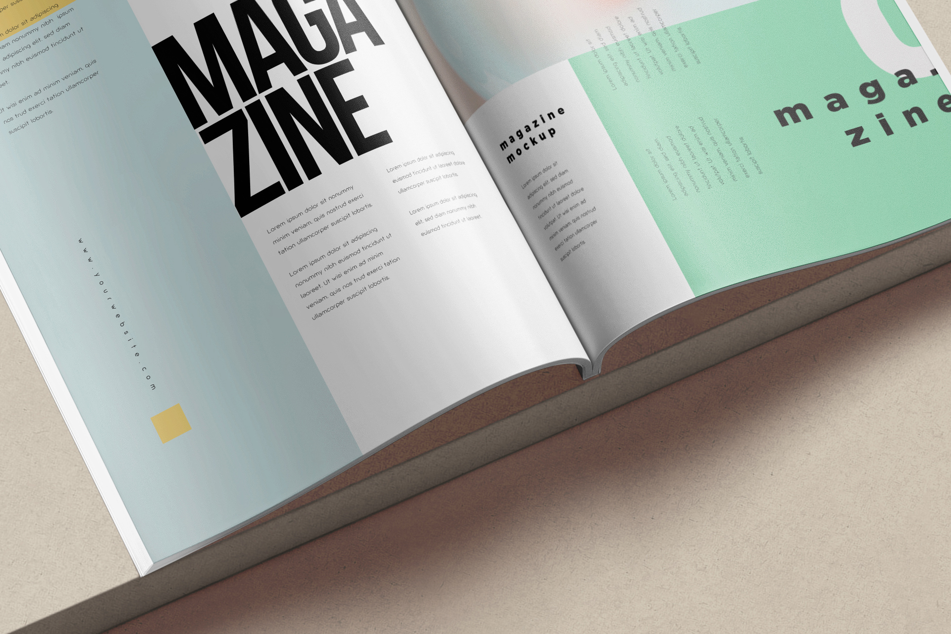 creative layout mockup