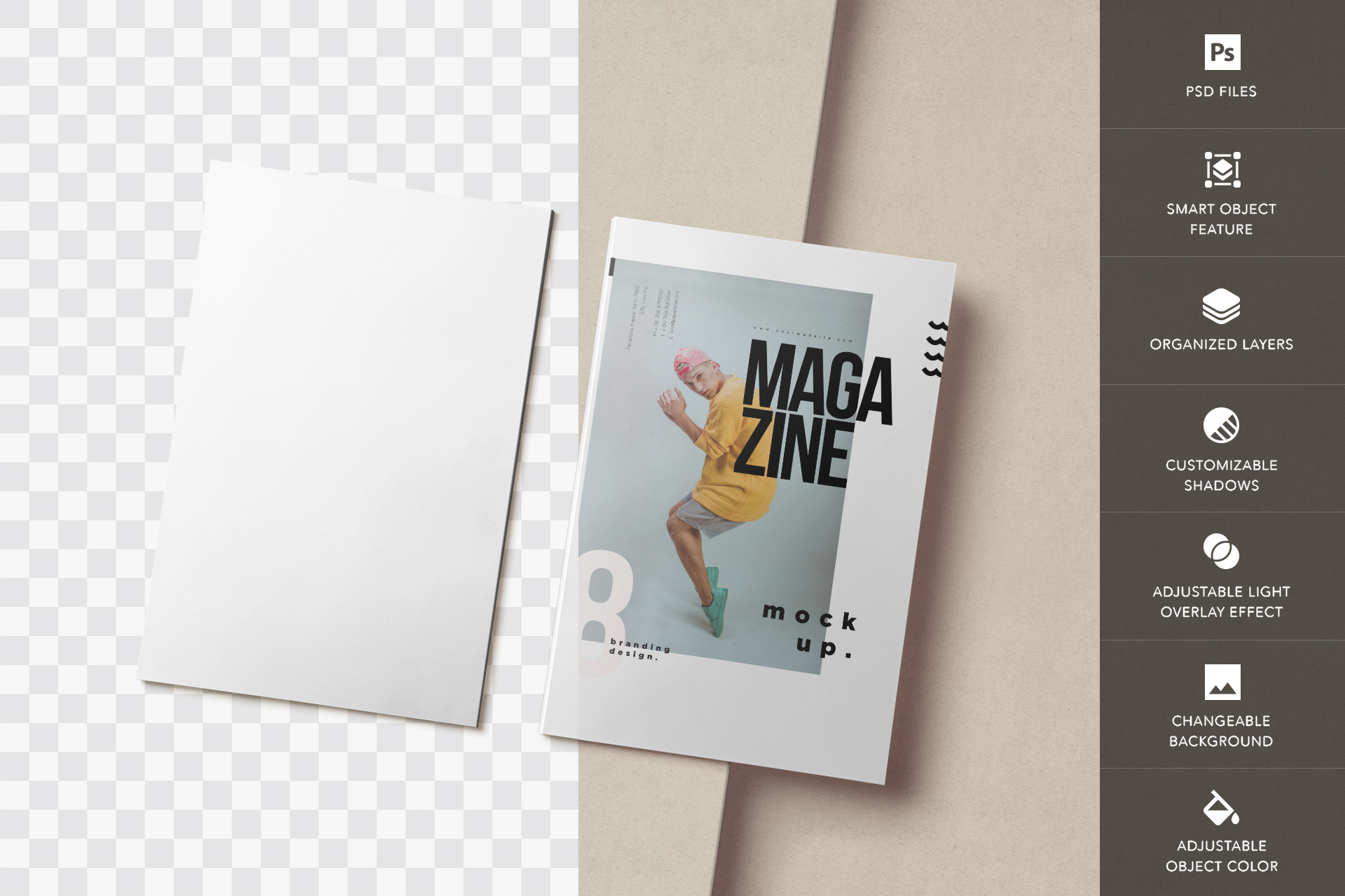 A4 magazine branding