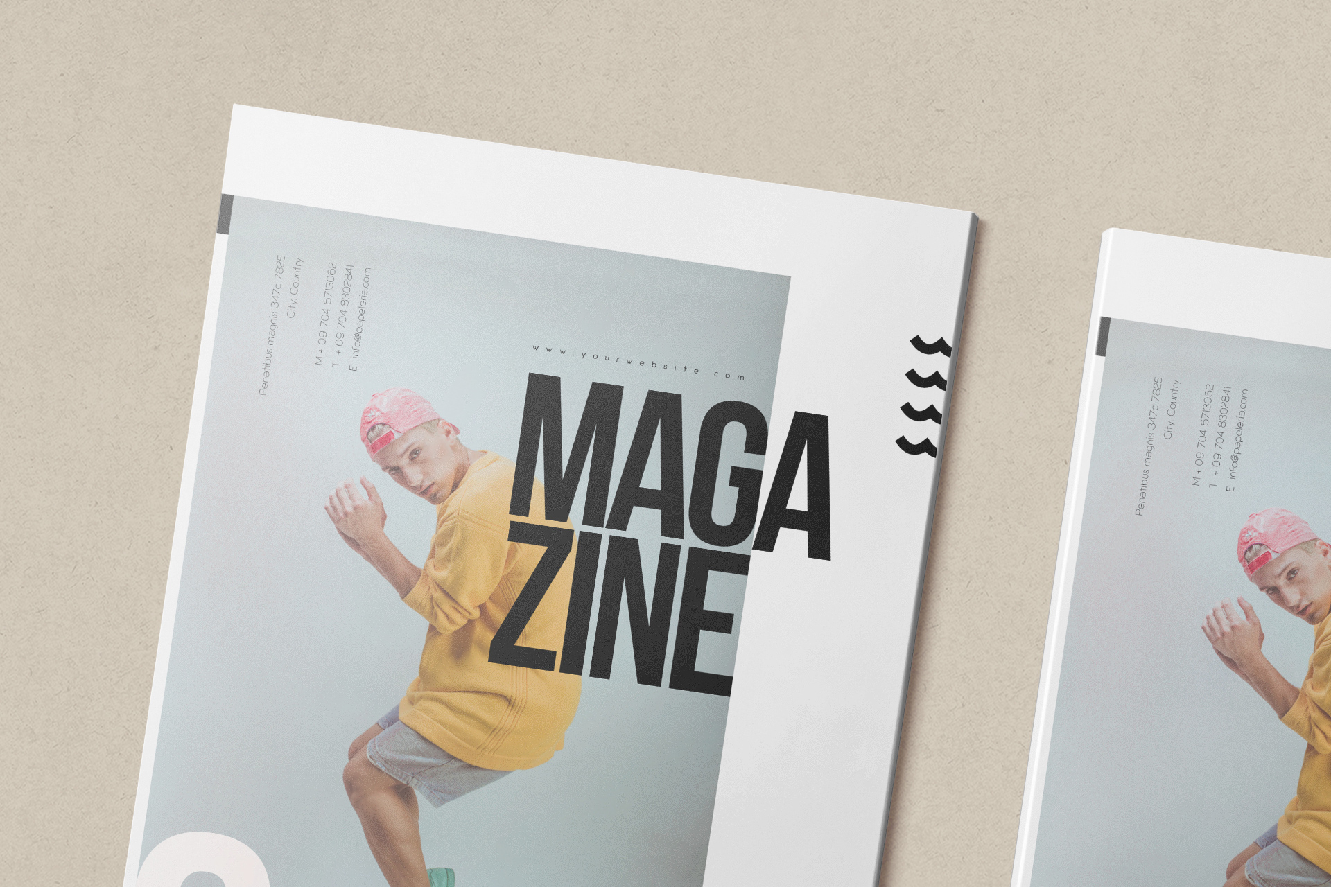 A4 magazine branding