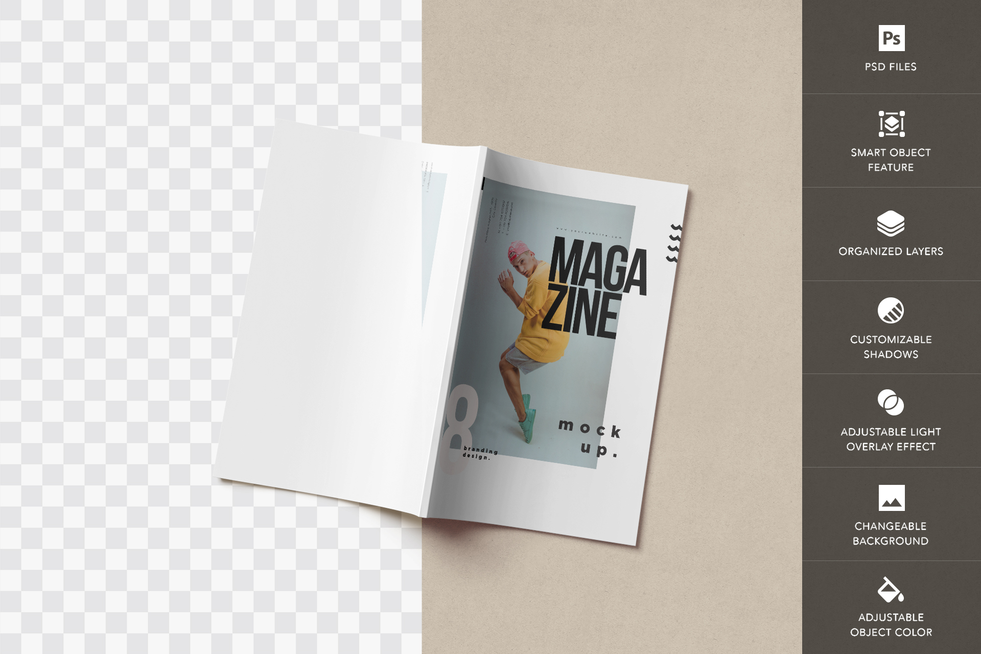A4 magazine branding