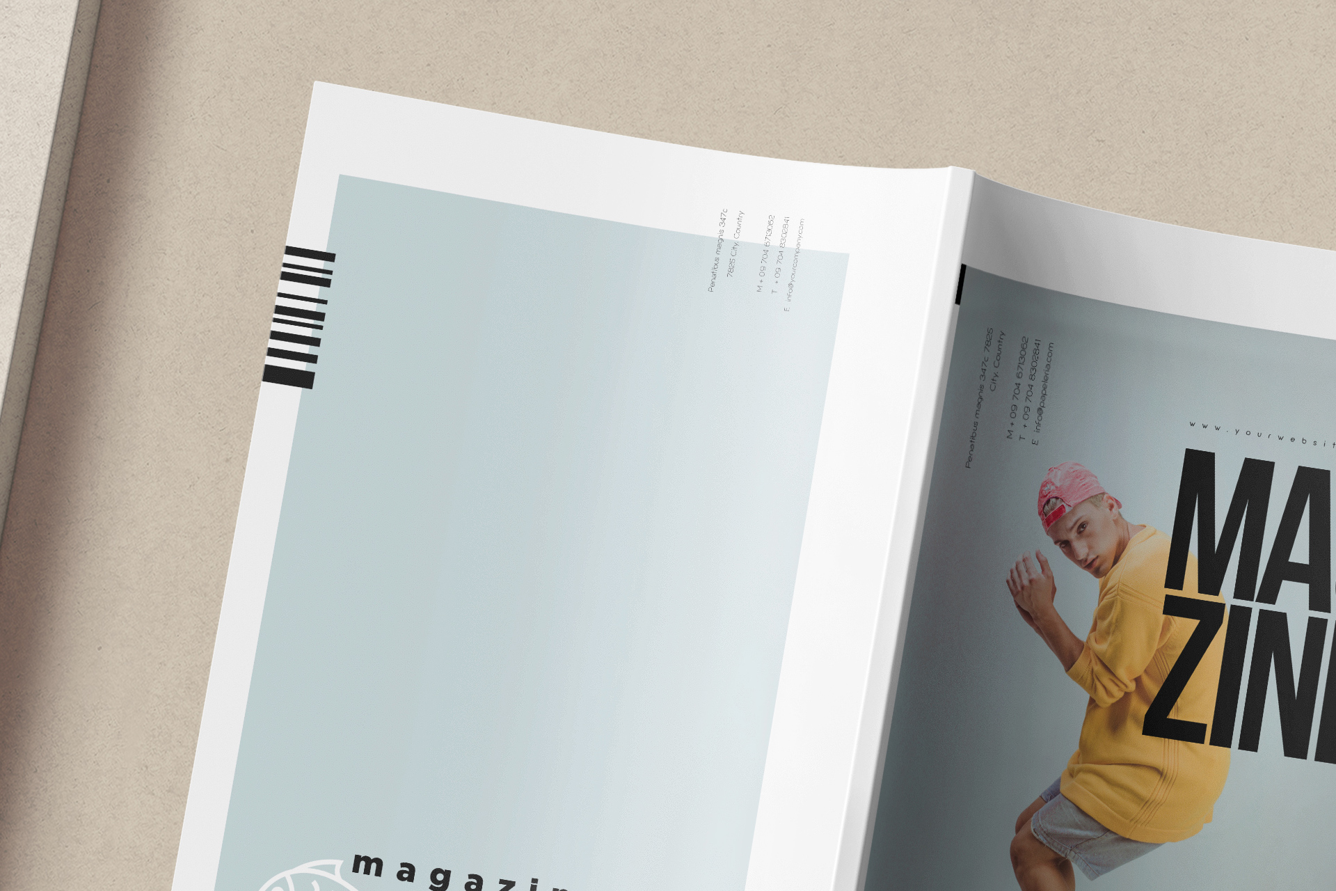 A4 magazine branding