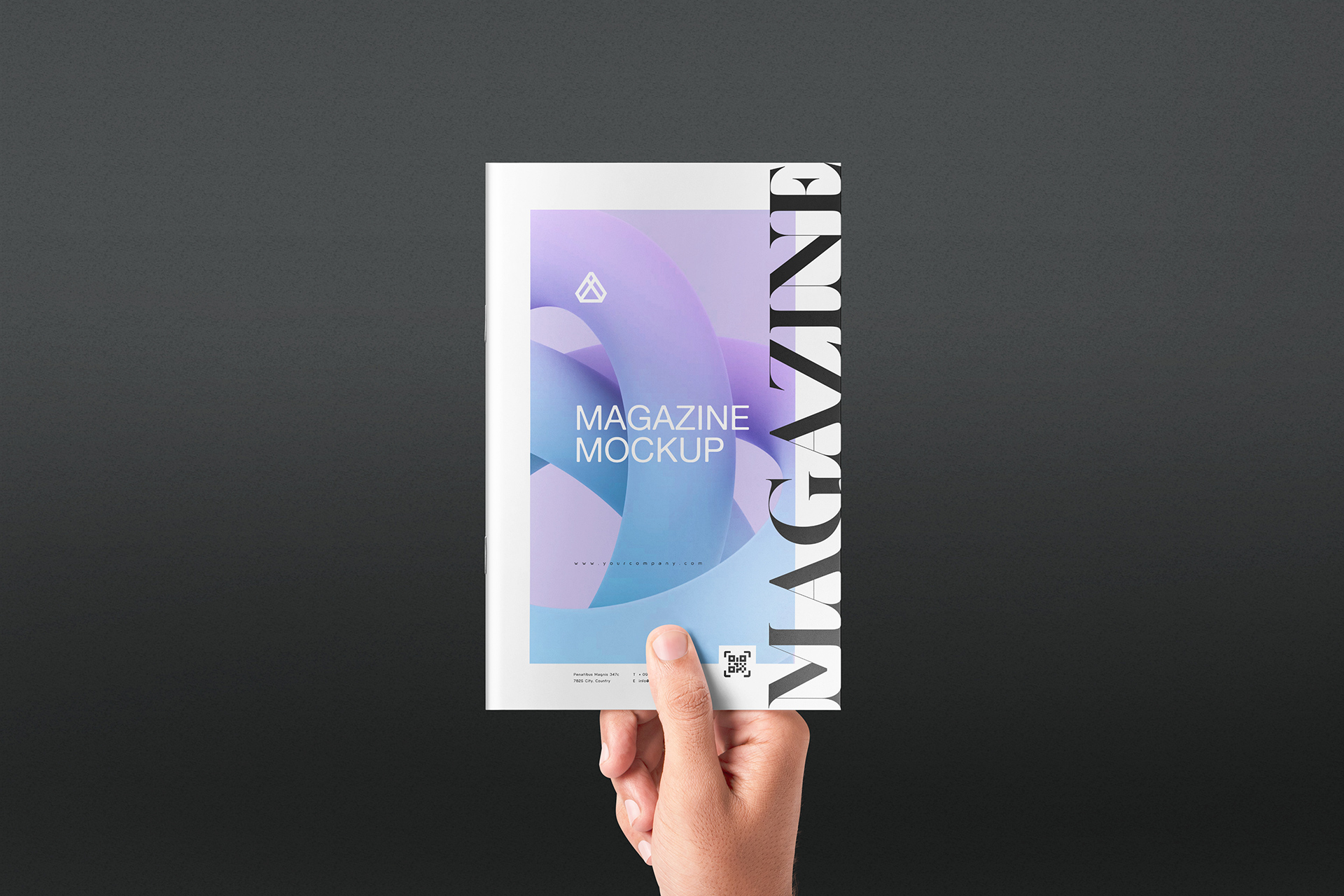 Minimal Vertical Magazine Mockup Cover