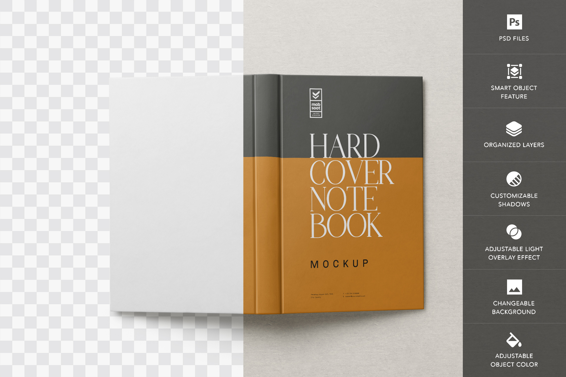 book mockup PSD