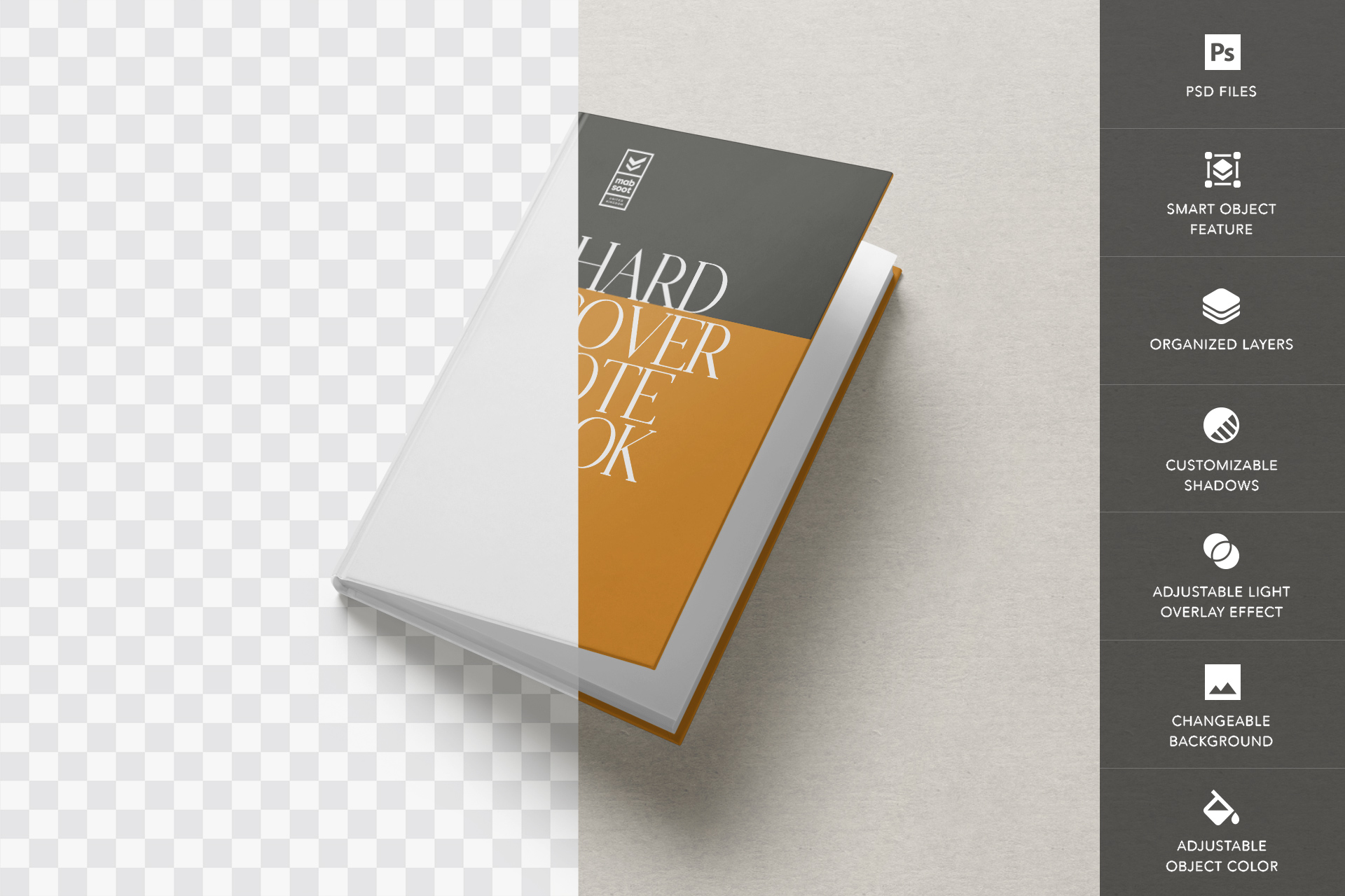 3D notebook mockup