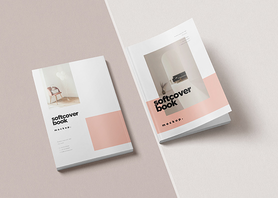 Minimal Softcover Book Mockup PSD