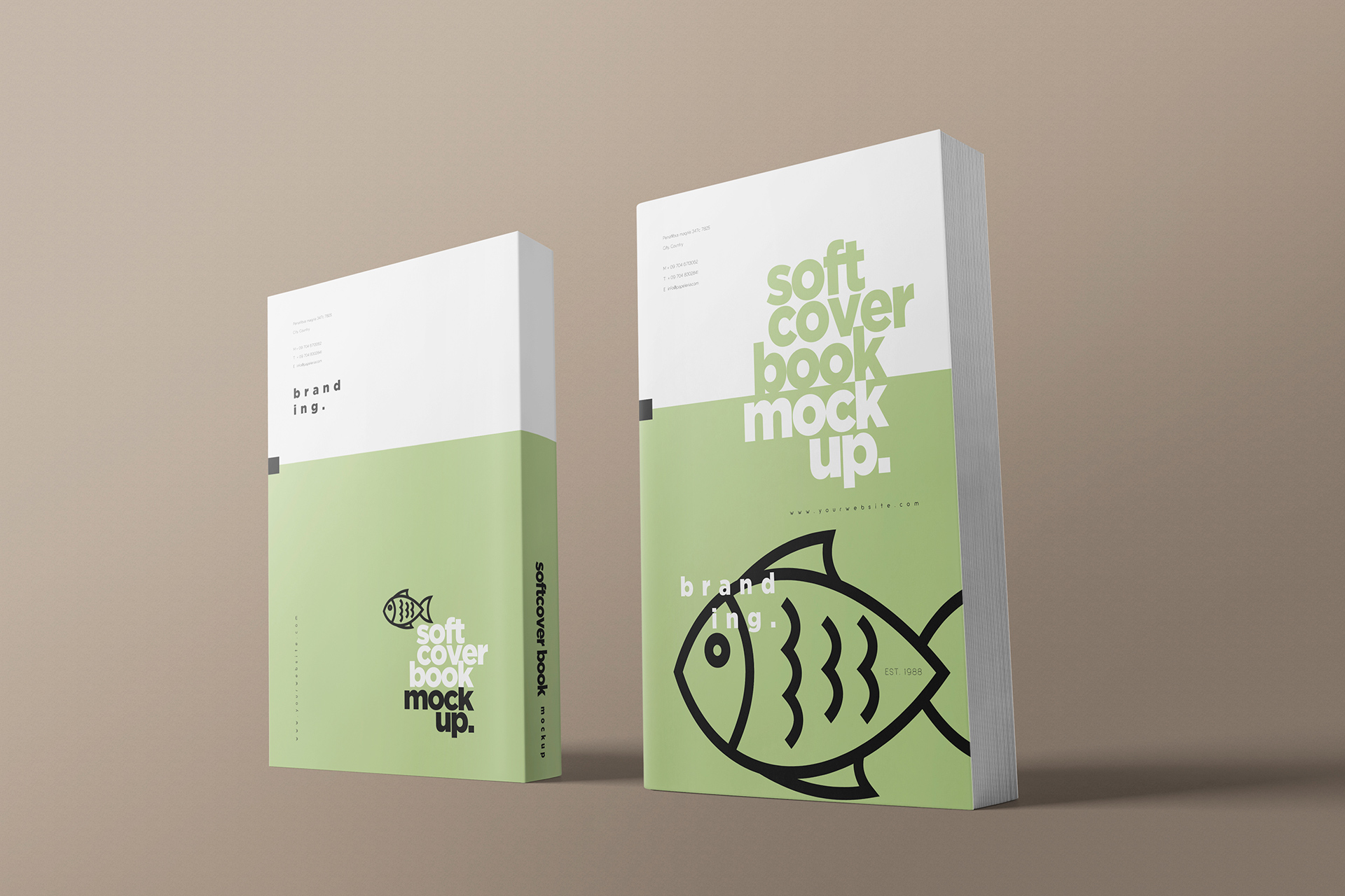 Modern Softcover Book Mockup Design