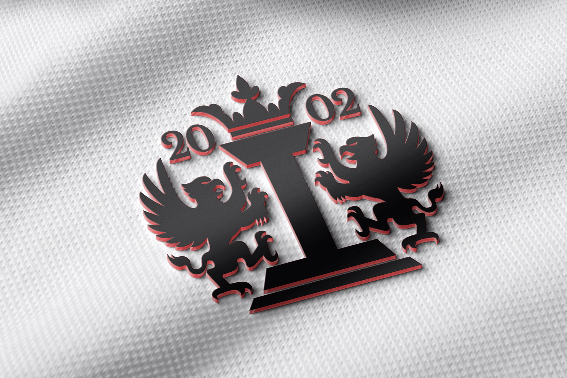 Metallic Logo Mockup on Fabric Texture