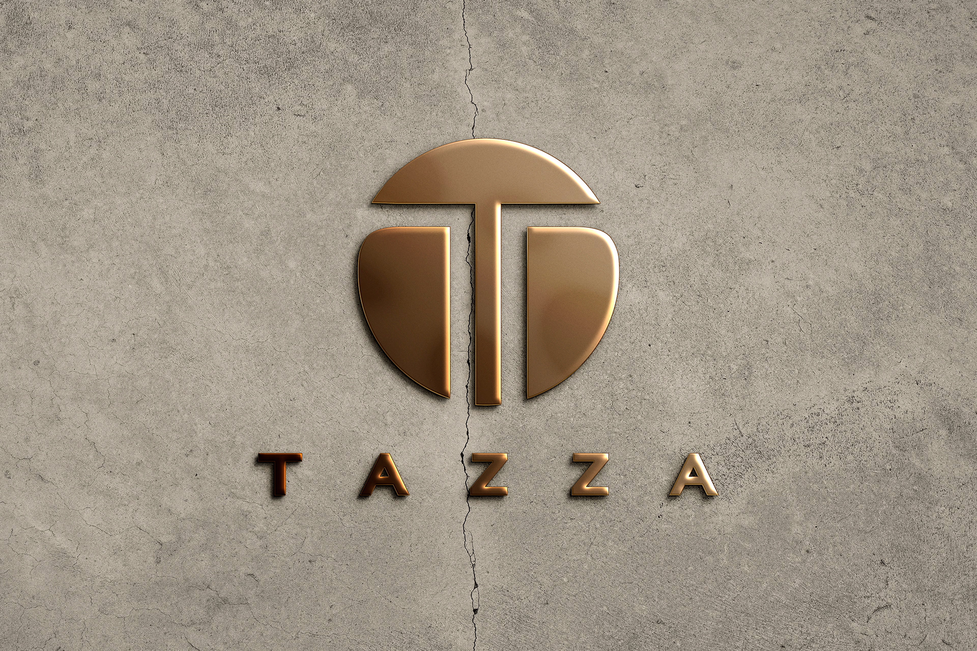 gold logo mockup