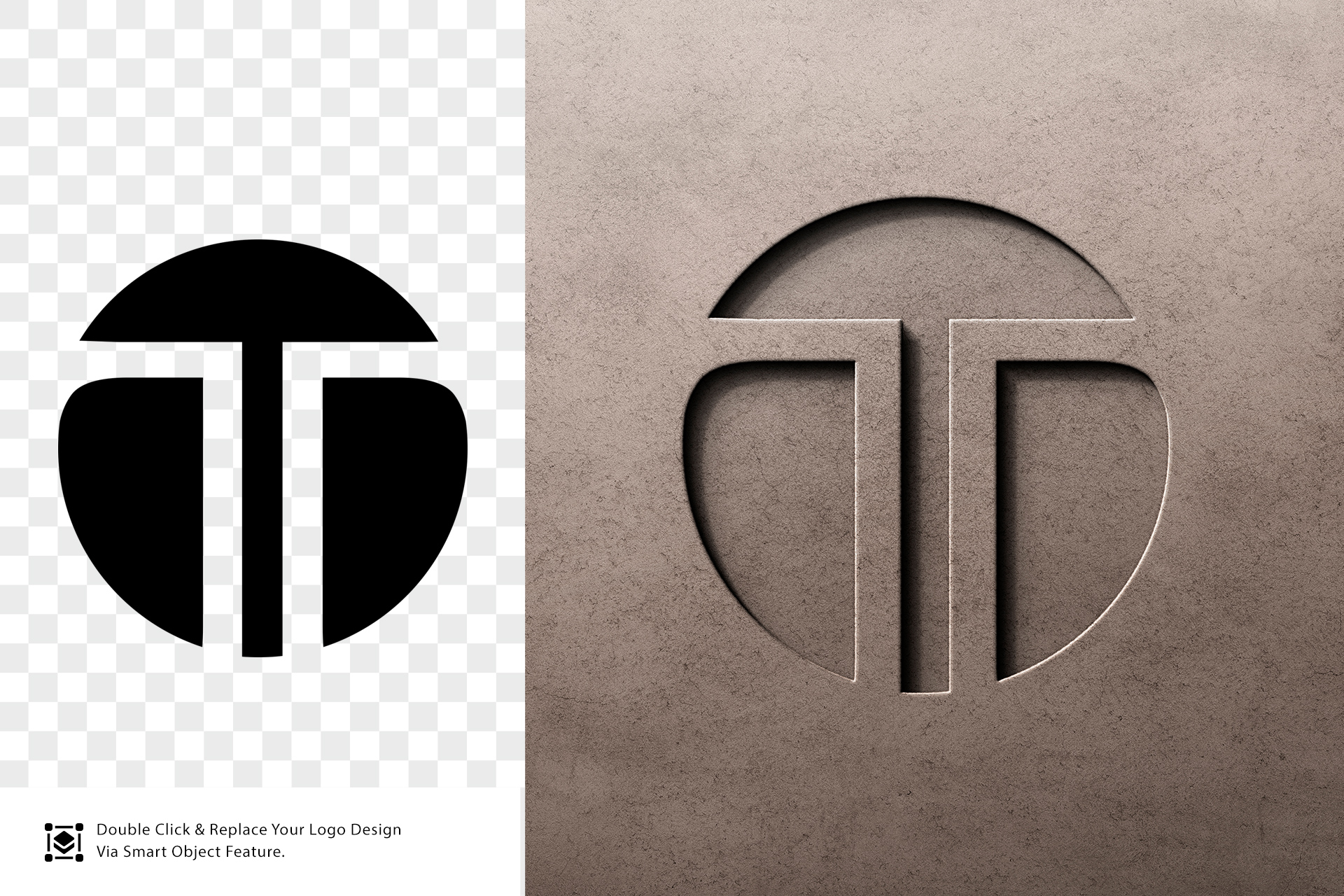 brown paper logo mockup