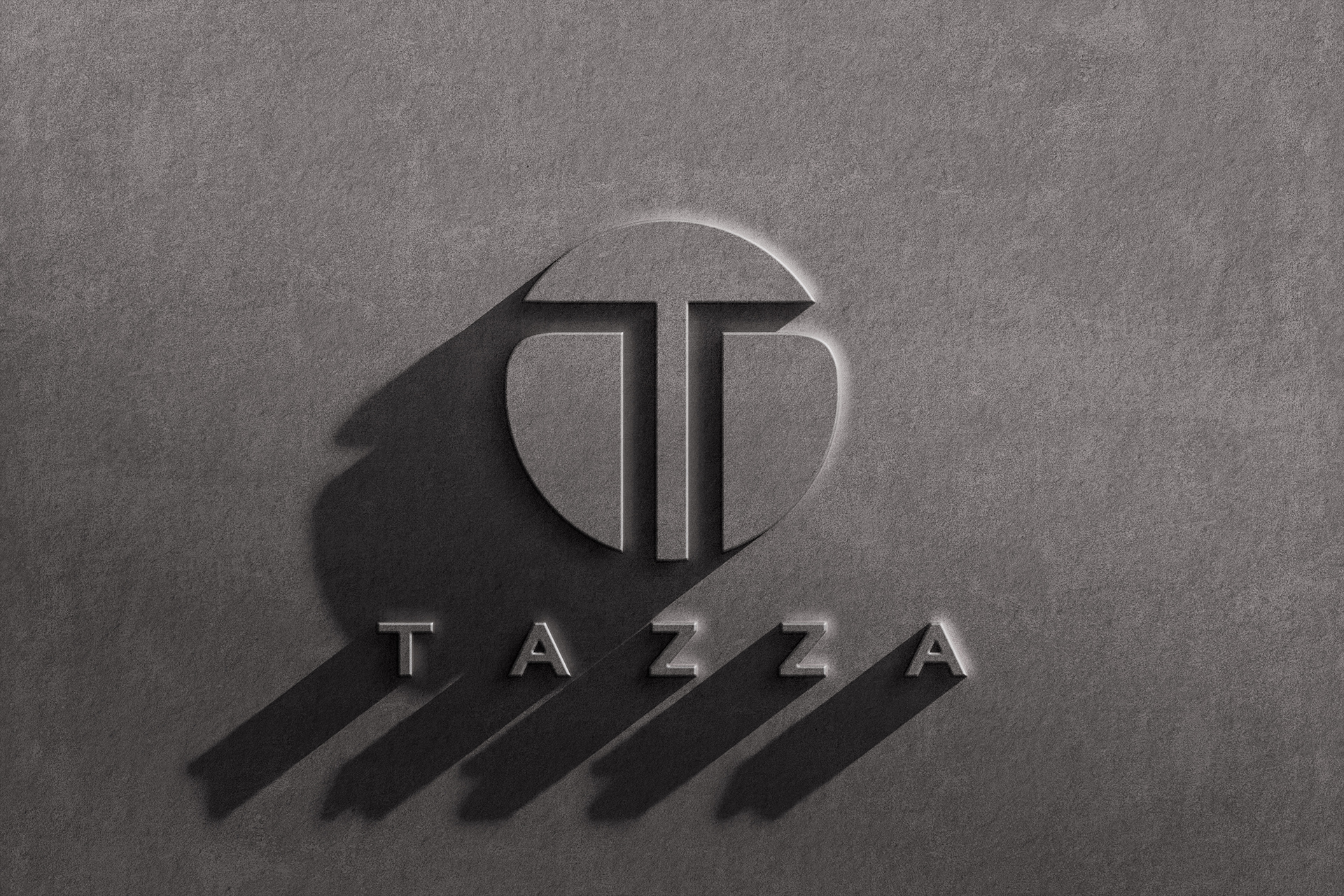 Logo Mockup with Long Shadow on Dark Surface