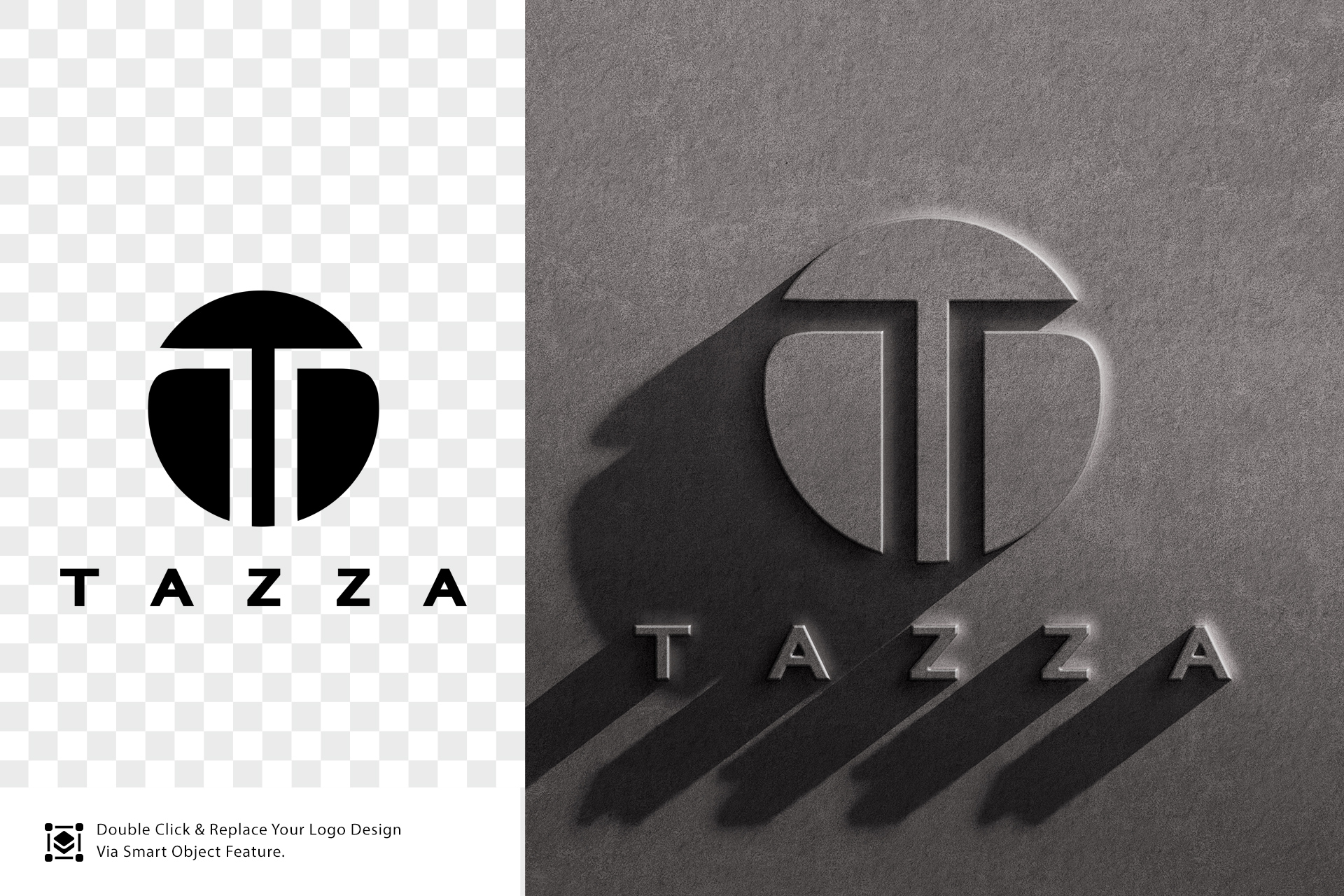 3D logo mockup