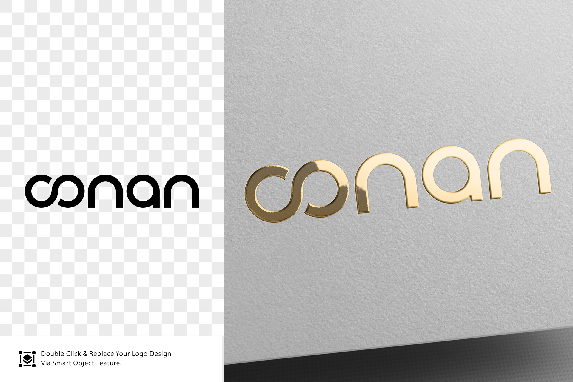 3D logo mockup